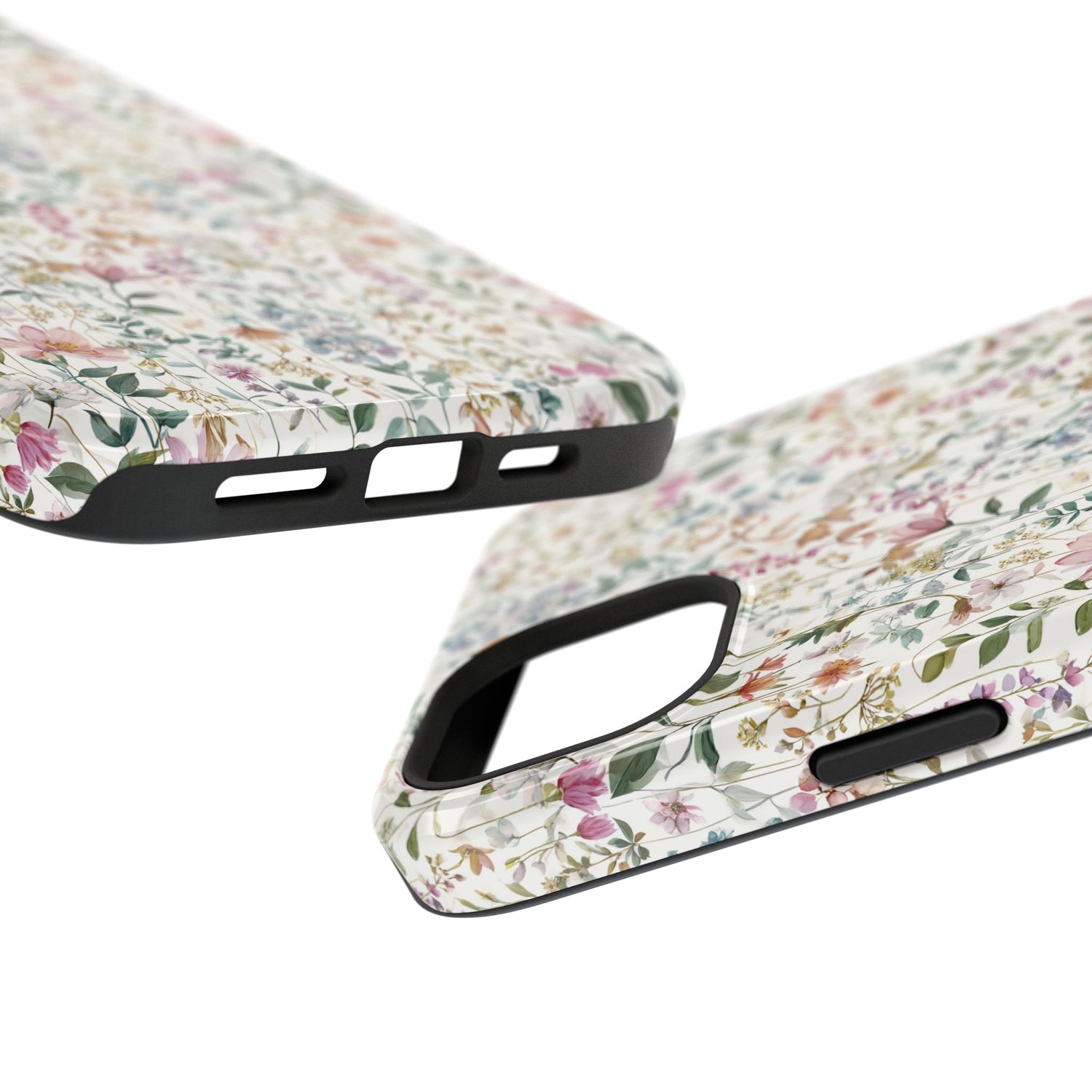 Floral Impact-Resistant Phone Case, iPhone, Samsung