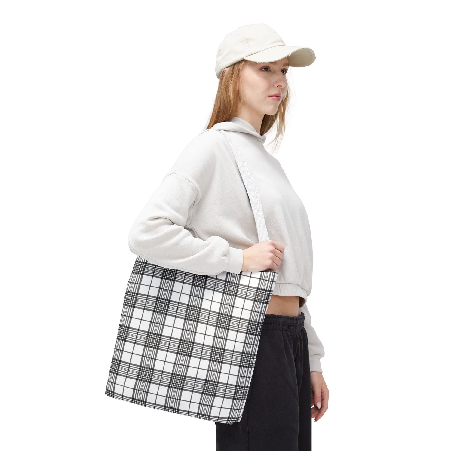 Farmhouse Plaid Tote Bag