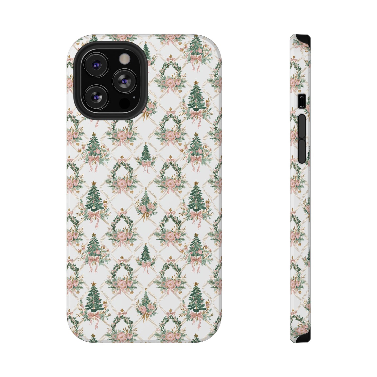Impact-Resistant Phone Case - Festive Floral Design, Impact-Resistant, iPhone, Samsung