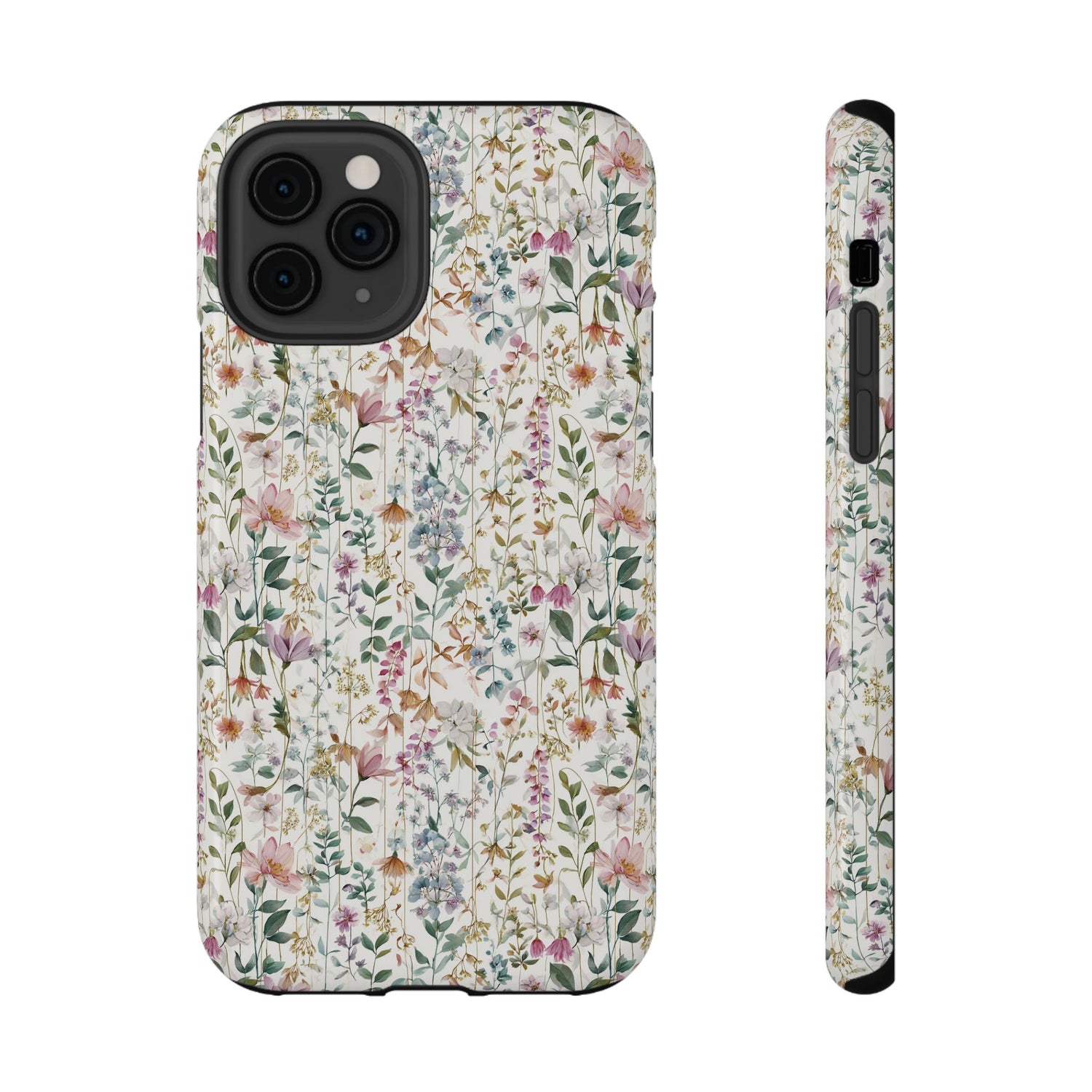 Floral Impact-Resistant Phone Case, iPhone, Samsung