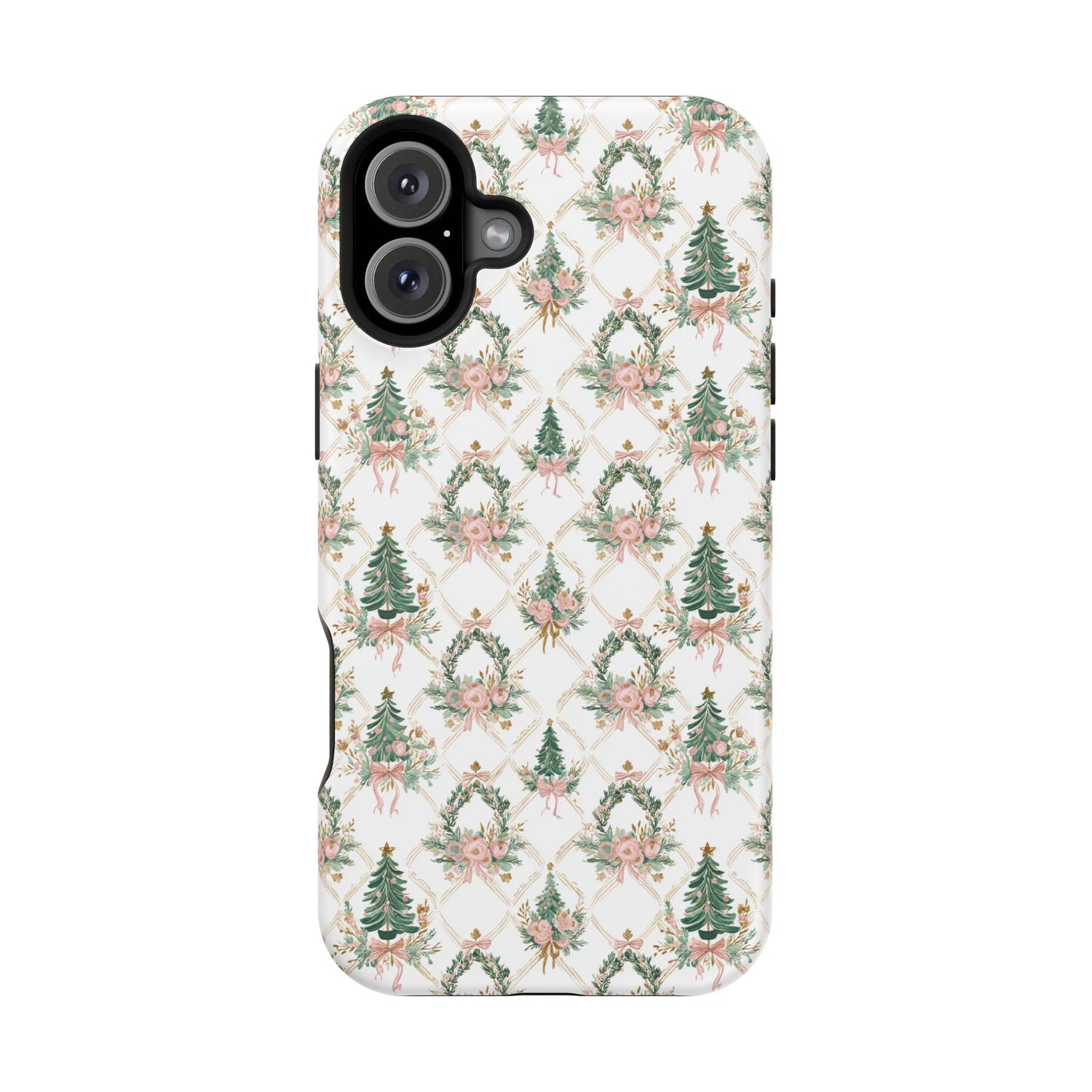 Impact-Resistant Phone Case - Festive Floral Design, Impact-Resistant, iPhone, Samsung