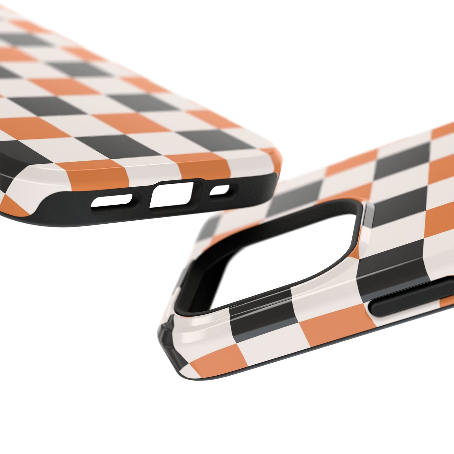 Trendy Halloween Checkerboard Phone Case | Impact-Resistant, iPhone, Samsung