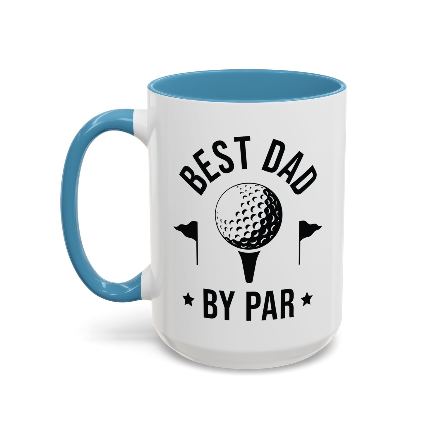 Dad Mug/Father's Day/Golfer/Gifts for him/Funny Mug/Accent Coffee Mug (11, 15oz) "Best Dad By Par"