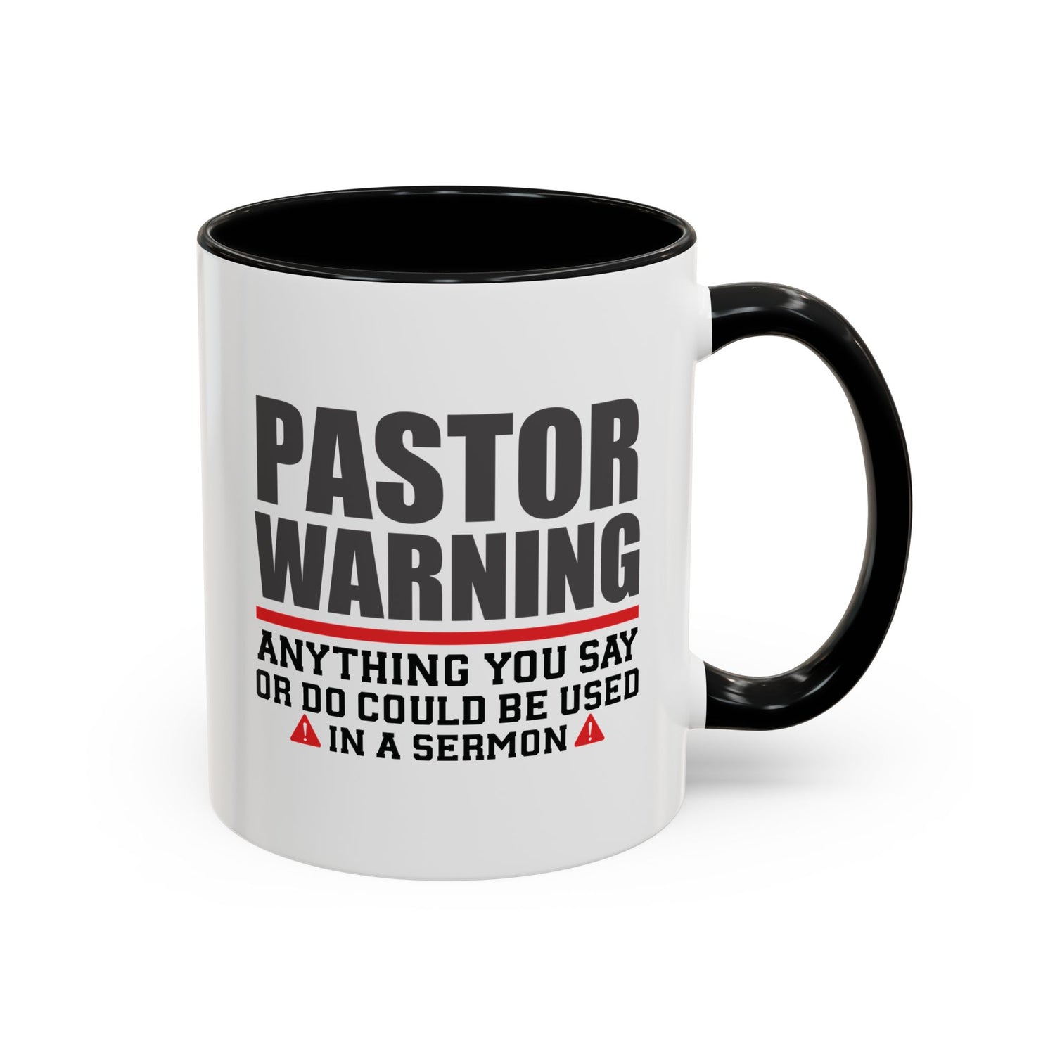 Funny Pastor Warning Coffee Mug, Christian Gift for Pastors, Humorous Church Coffee Cup, Sermon Inspiration Mug, For Ministry Lovers