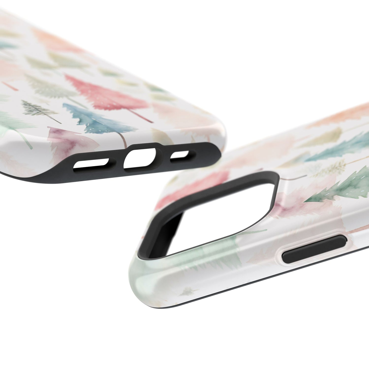 Watercolor Christmas Trees Impact-Resistant Phone Case, iPhone, Samsung