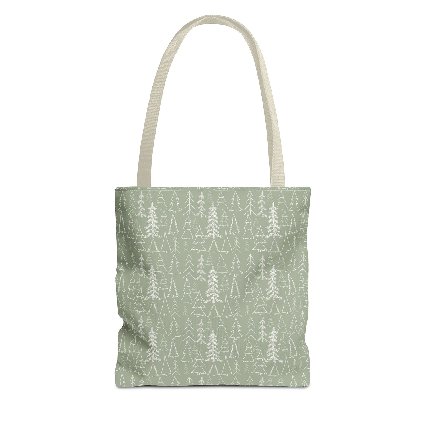 Cream Christmas Trees Tote Bag