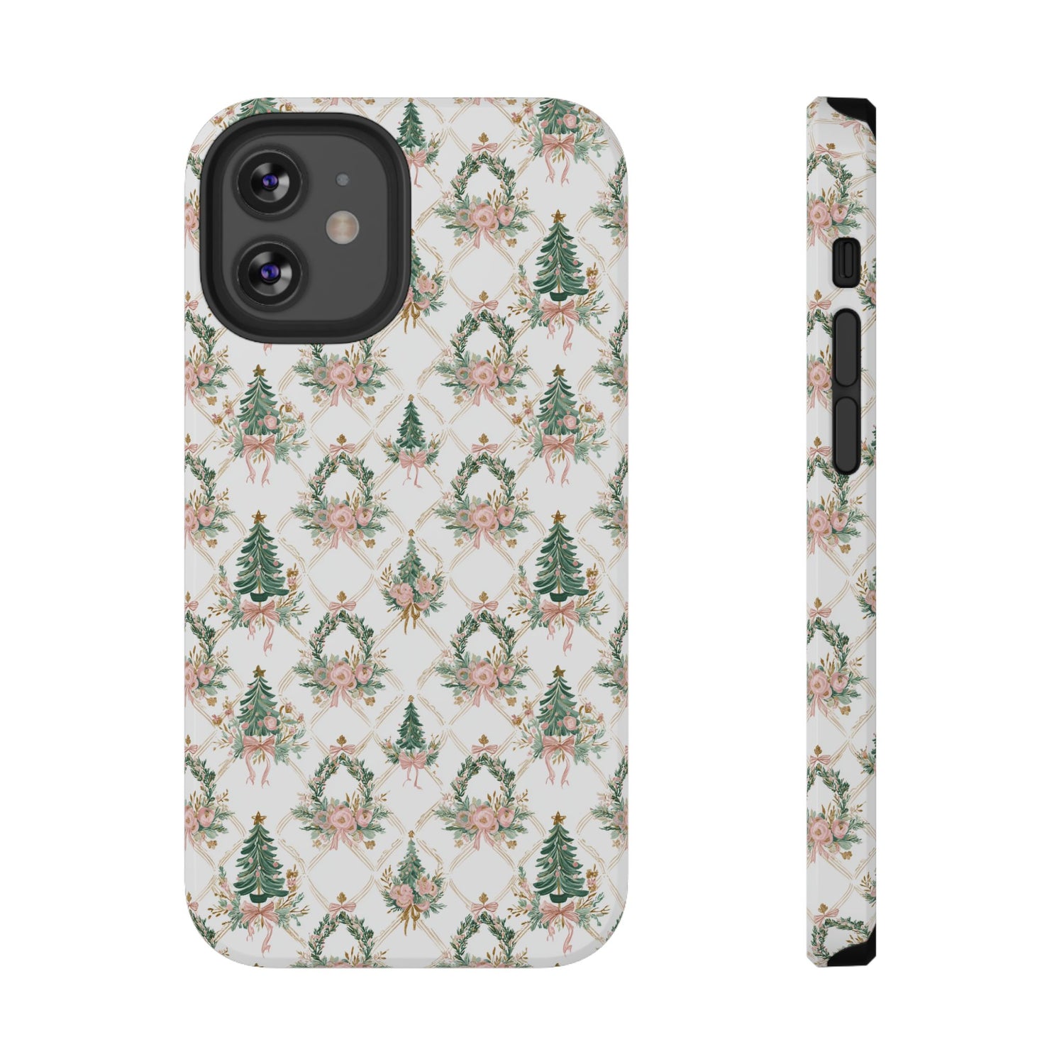 Impact-Resistant Phone Case - Festive Floral Design, Impact-Resistant, iPhone, Samsung