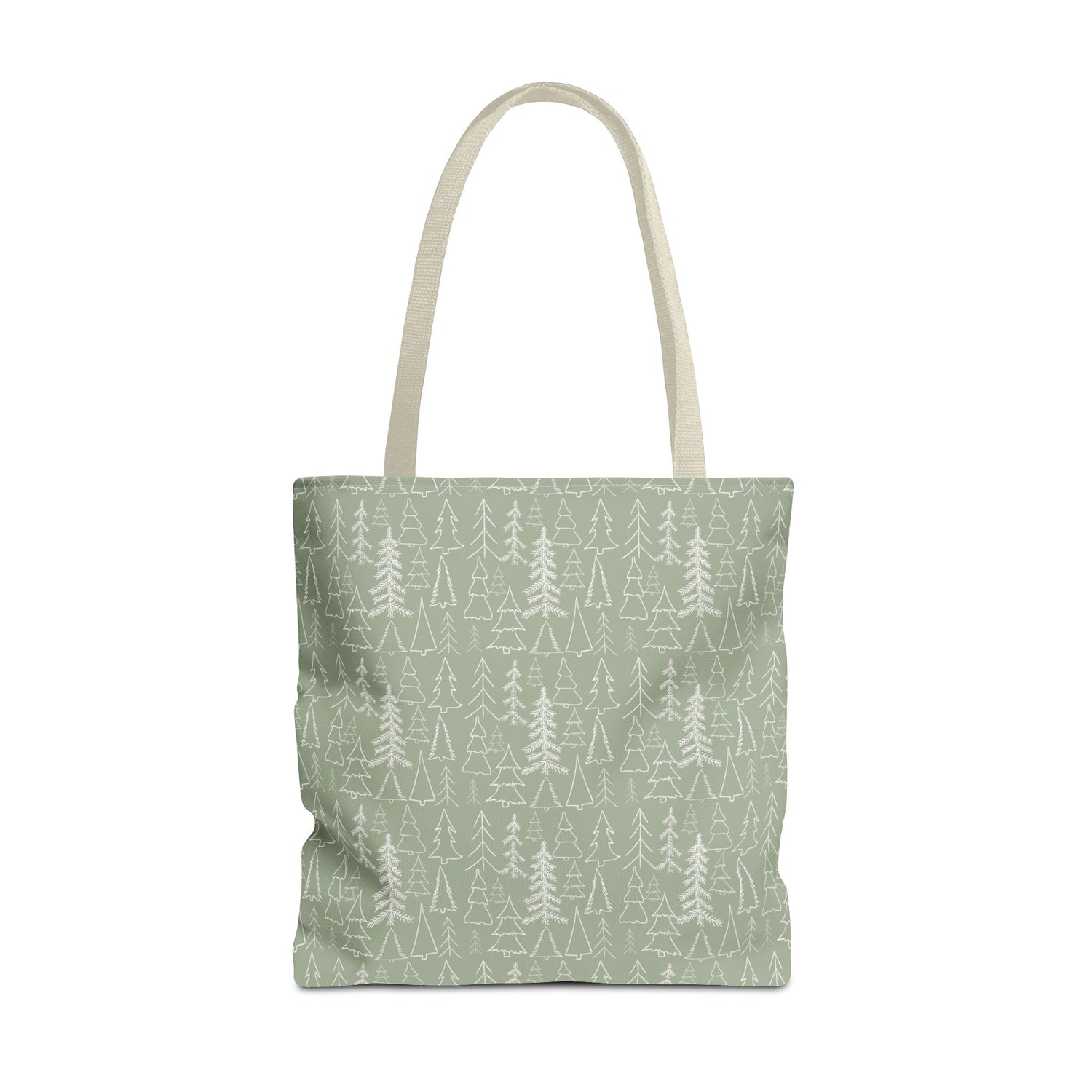Cream Christmas Trees Tote Bag