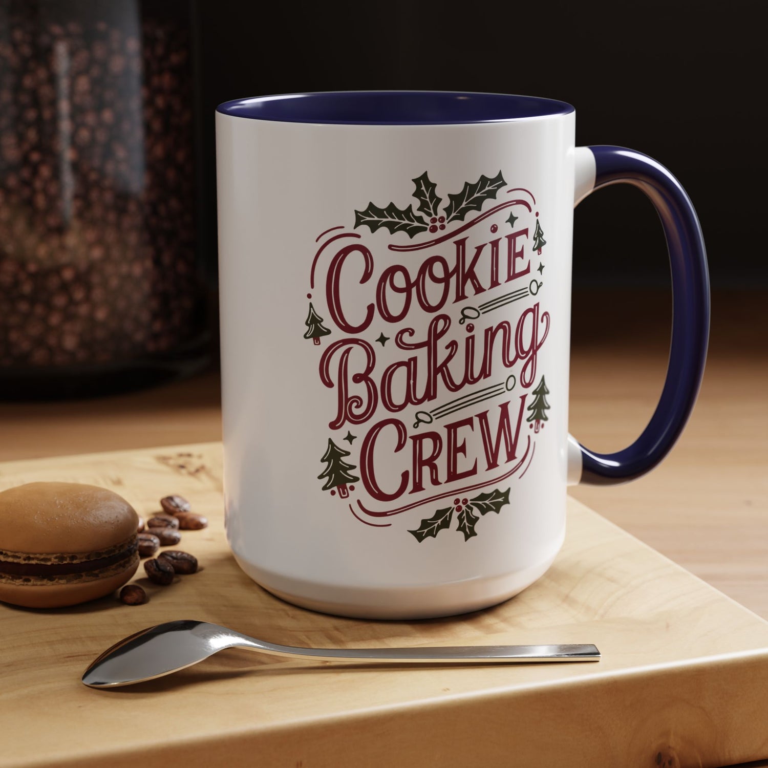 Cookie Baking Crew Coffee Mug | Holiday Gift for Bakers | Cute Ceramic Cup for Home, Kitchen Decor, Christmas, Cookie Lovers
