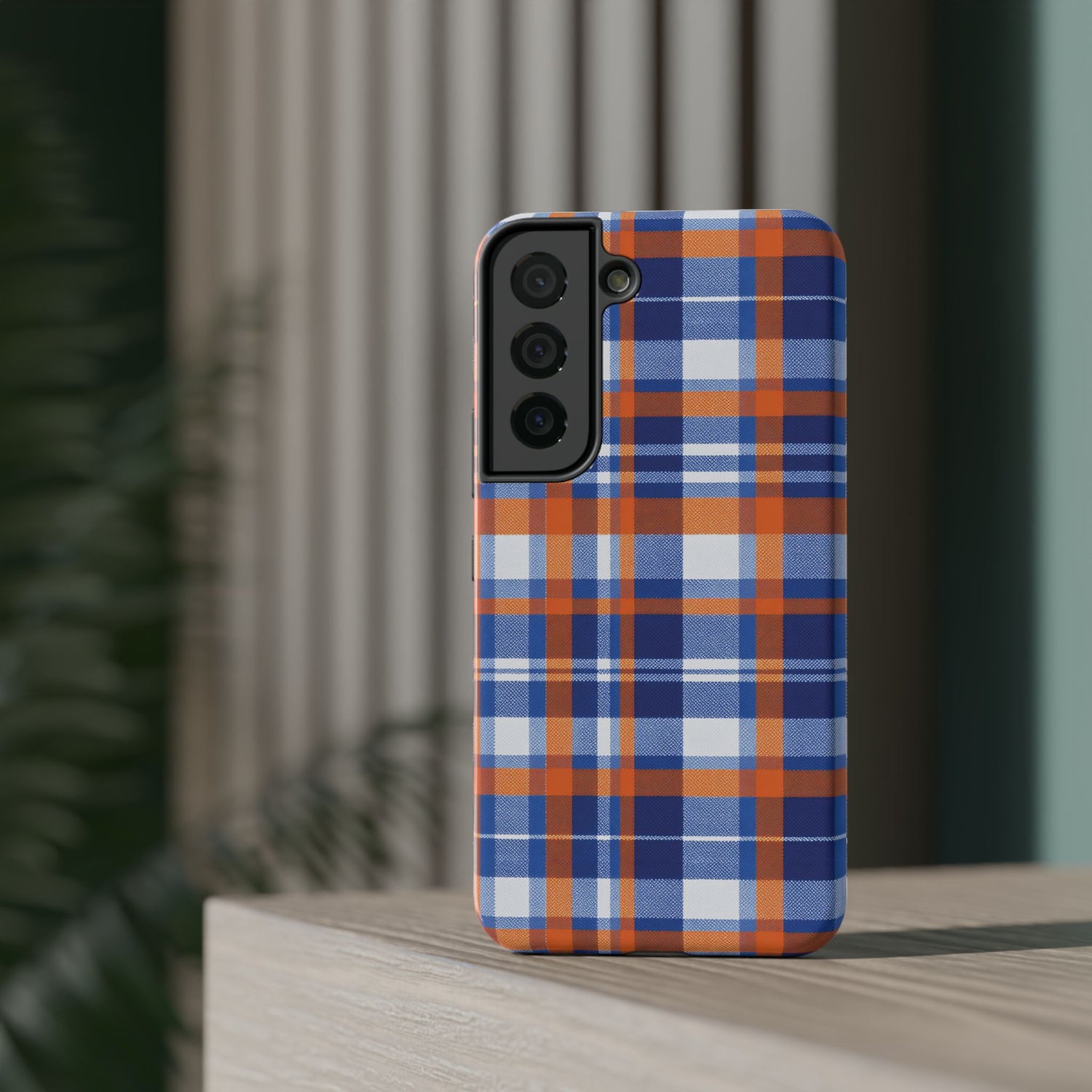 Impact-Resistant Phone Case- Florida Plaid