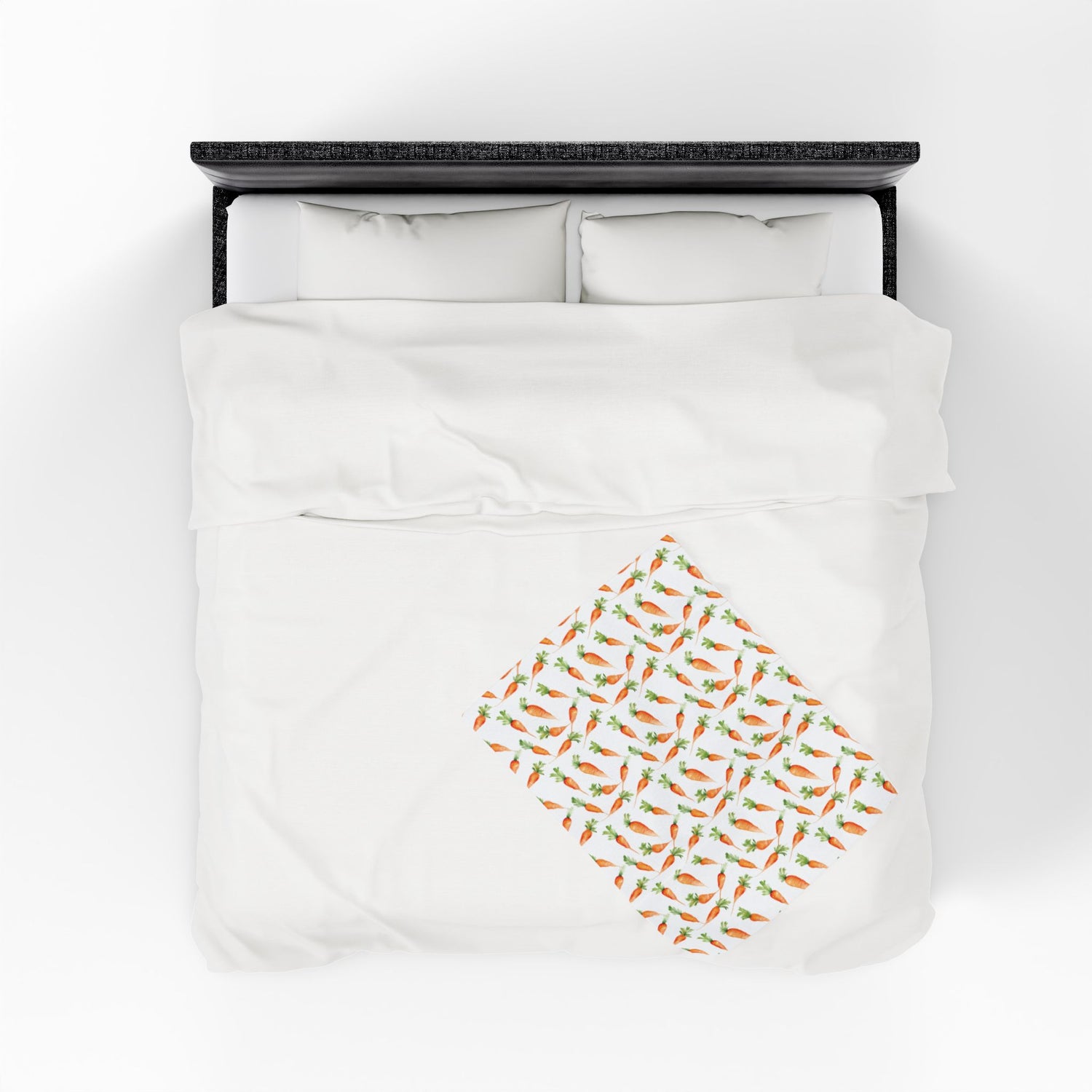 Cozy Carrot Pattern Velveteen Plush Blanket | Soft Throw for Home Décor, Gifts, Nursery, Easter, Kids' Room