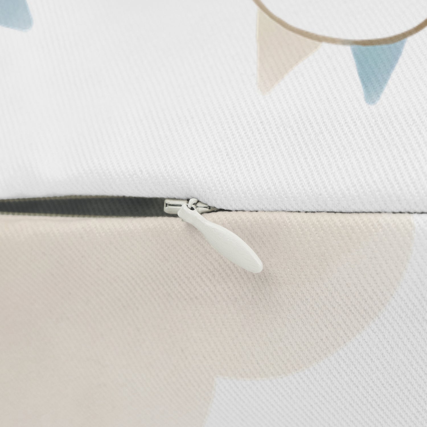 Spun Polyester Lumbar Pillow with Removable Cover Watercolor Balloon Clouds Blue