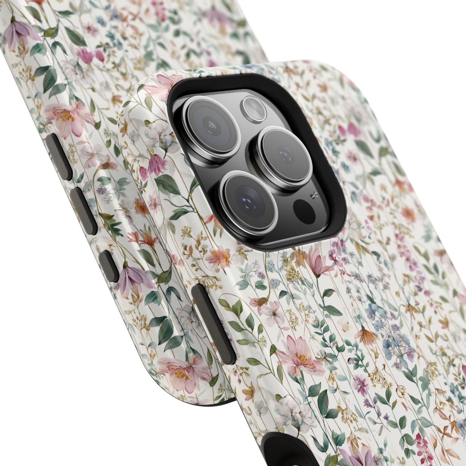 Floral Impact-Resistant Phone Case, iPhone, Samsung