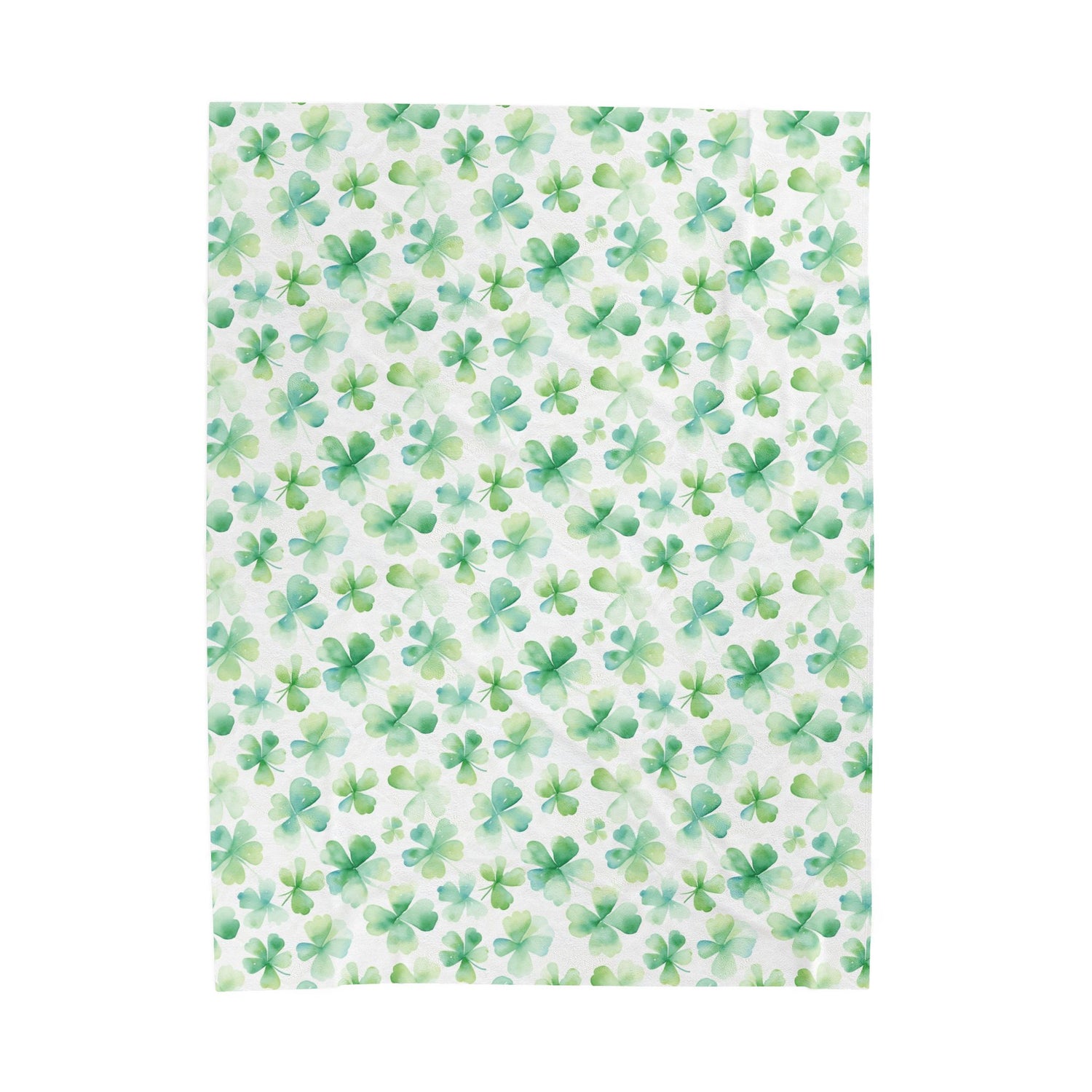 St. Patrick's Day Velveteen Plush Blanket, Cozy Throw for Home Decor, Shamrock-Patterned Soft Blanket for Kids and Adults