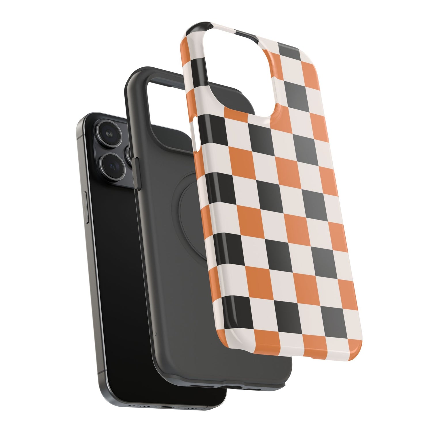 Trendy Halloween Checkerboard Phone Case | Impact-Resistant, iPhone, Samsung