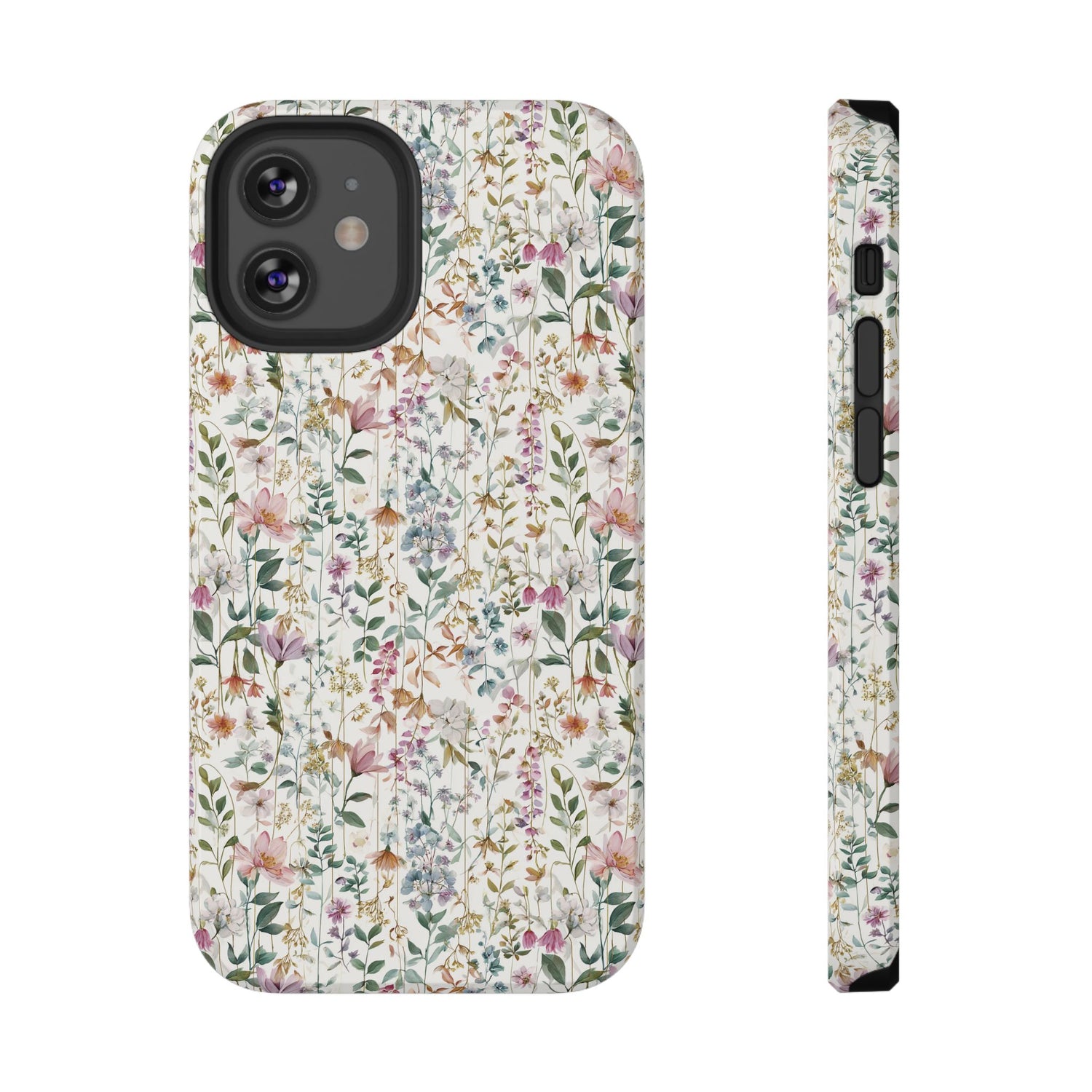 Floral Impact-Resistant Phone Case, iPhone, Samsung