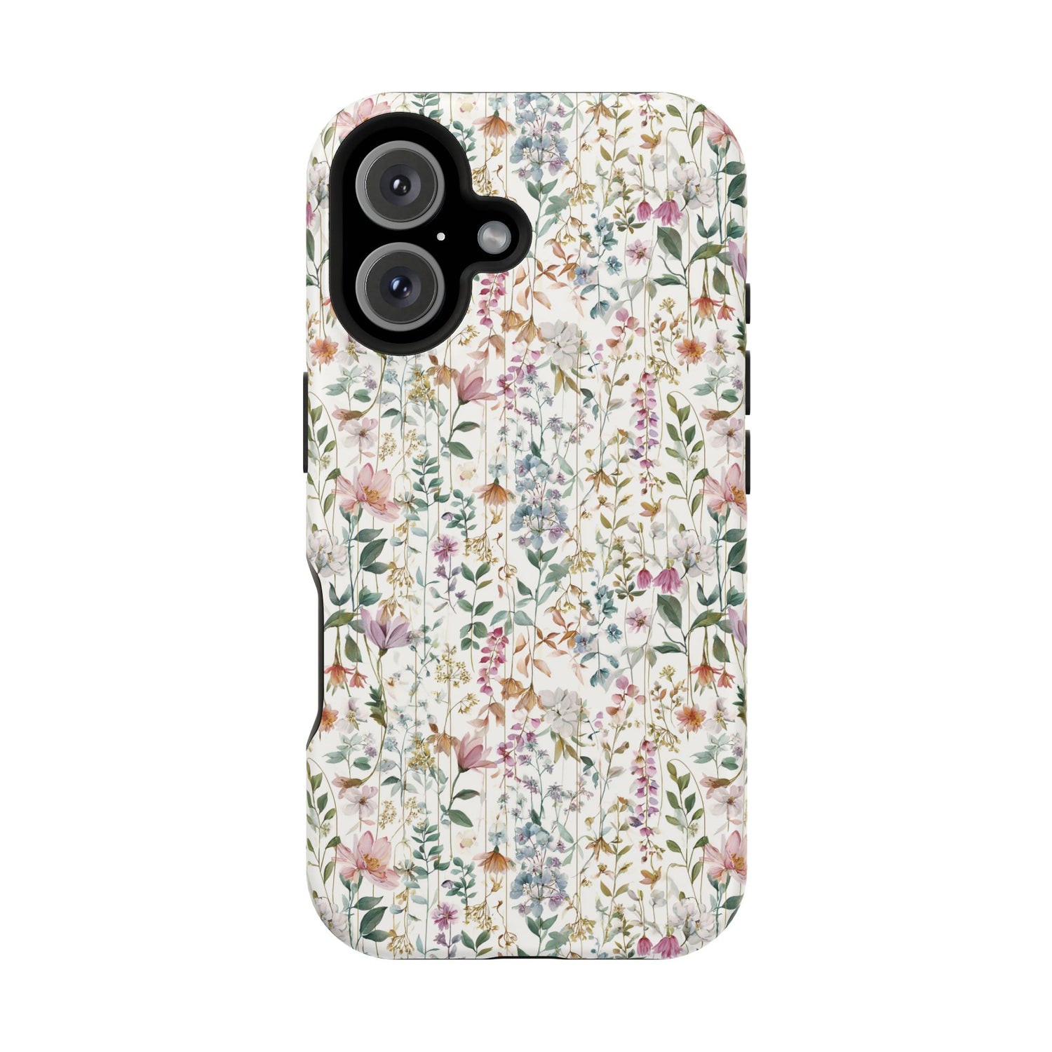 Floral Impact-Resistant Phone Case, iPhone, Samsung