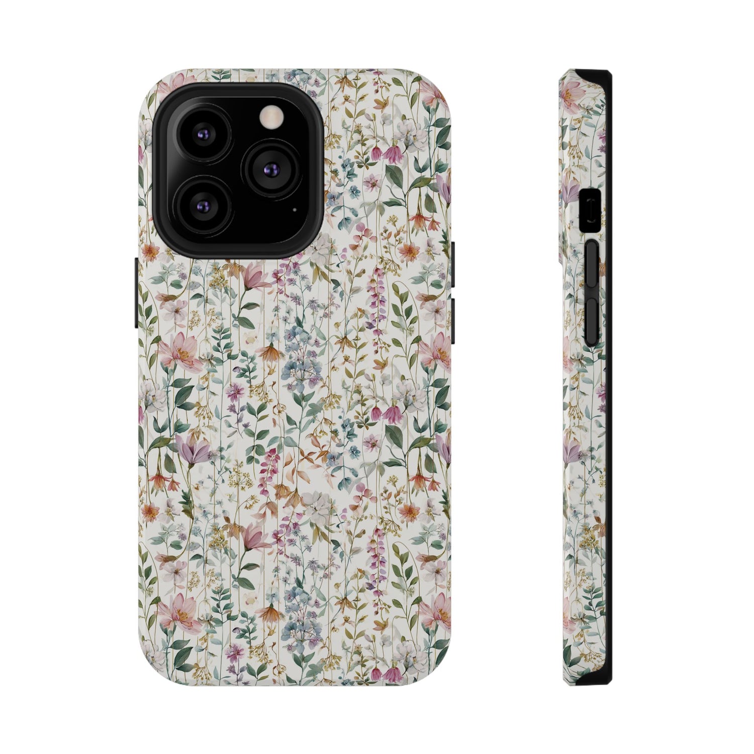 Phone case with floral pattern on a white background
