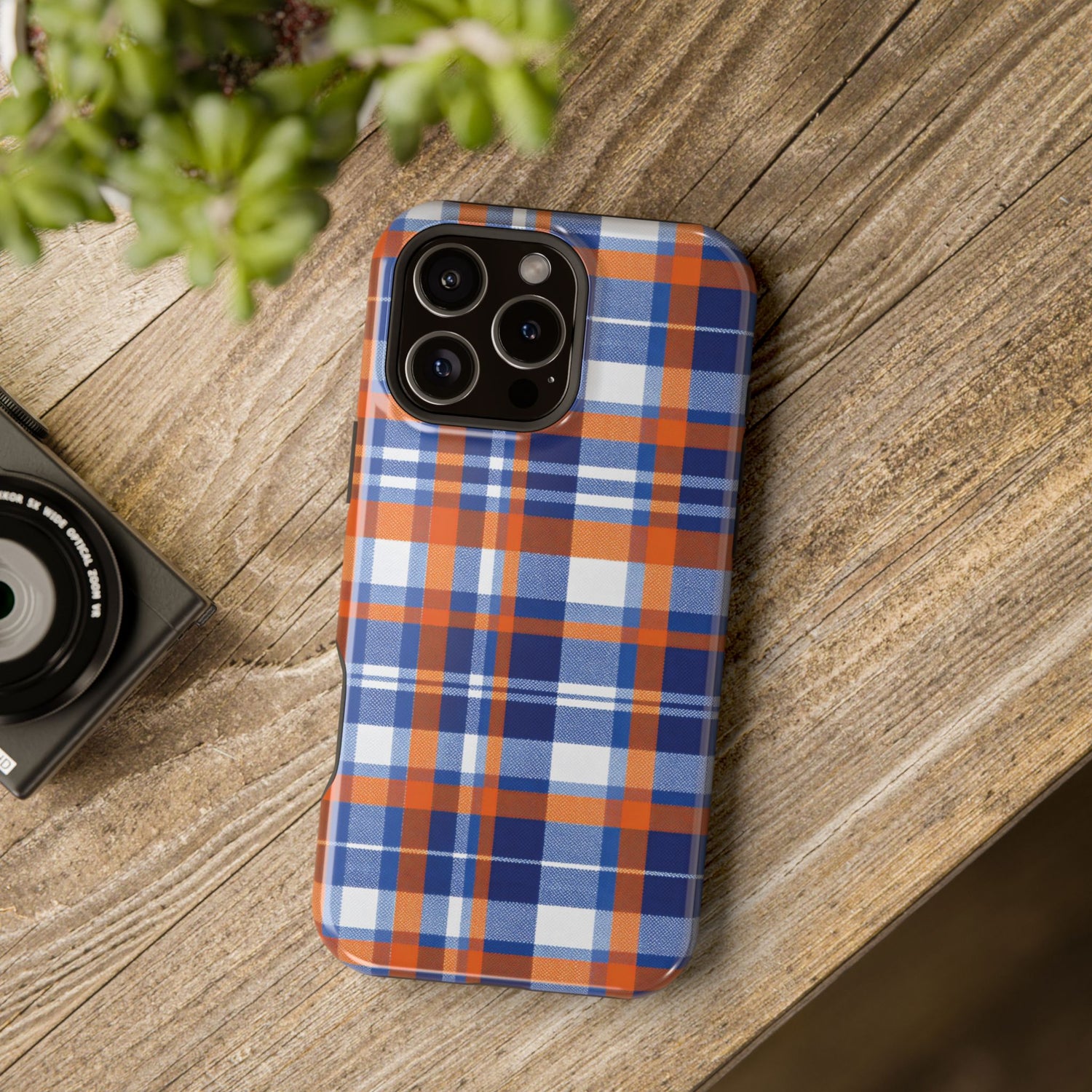 Impact-Resistant Phone Case- Florida Plaid
