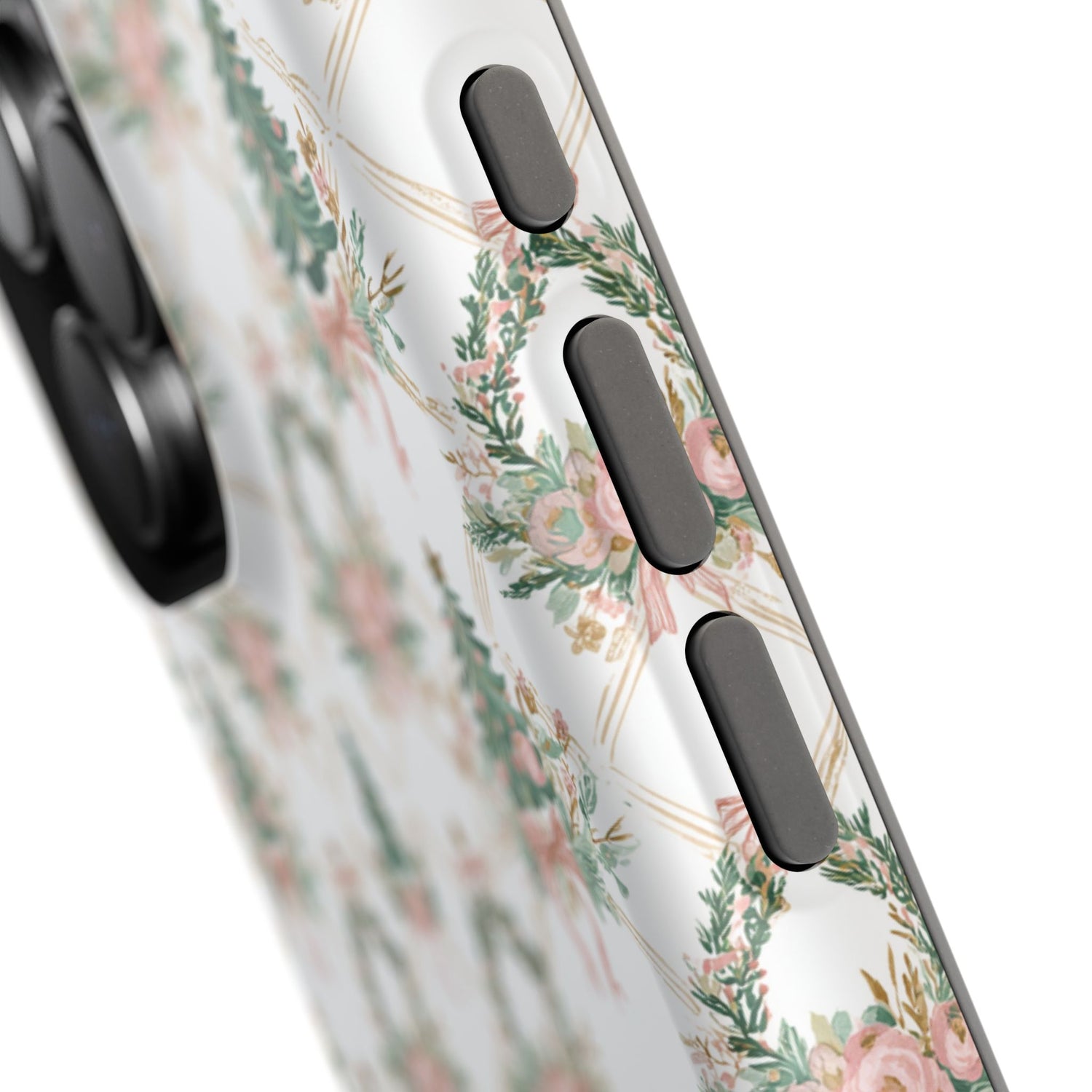 Impact-Resistant Phone Case - Festive Floral Design, Impact-Resistant, iPhone, Samsung