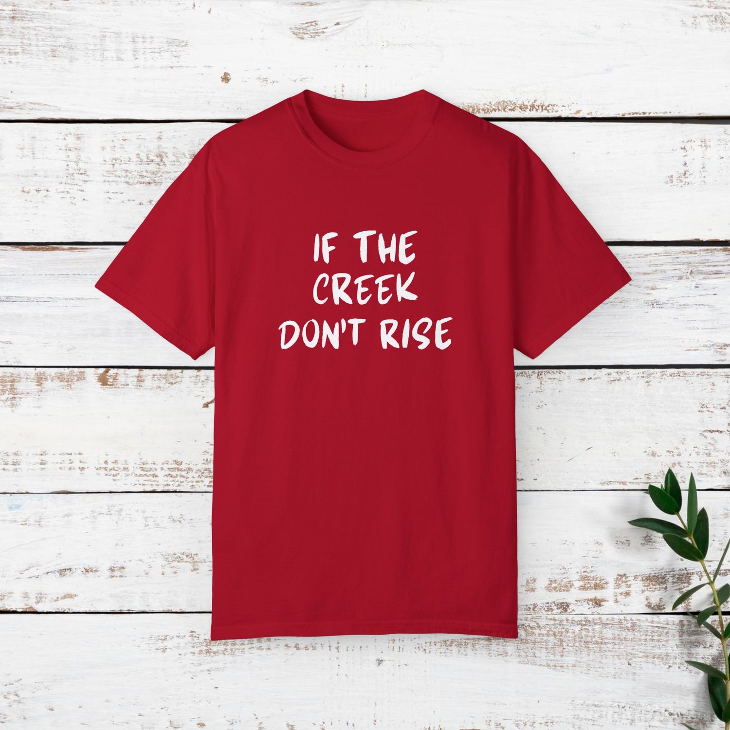 Funny Unisex T-shirt: If the creek don't rise