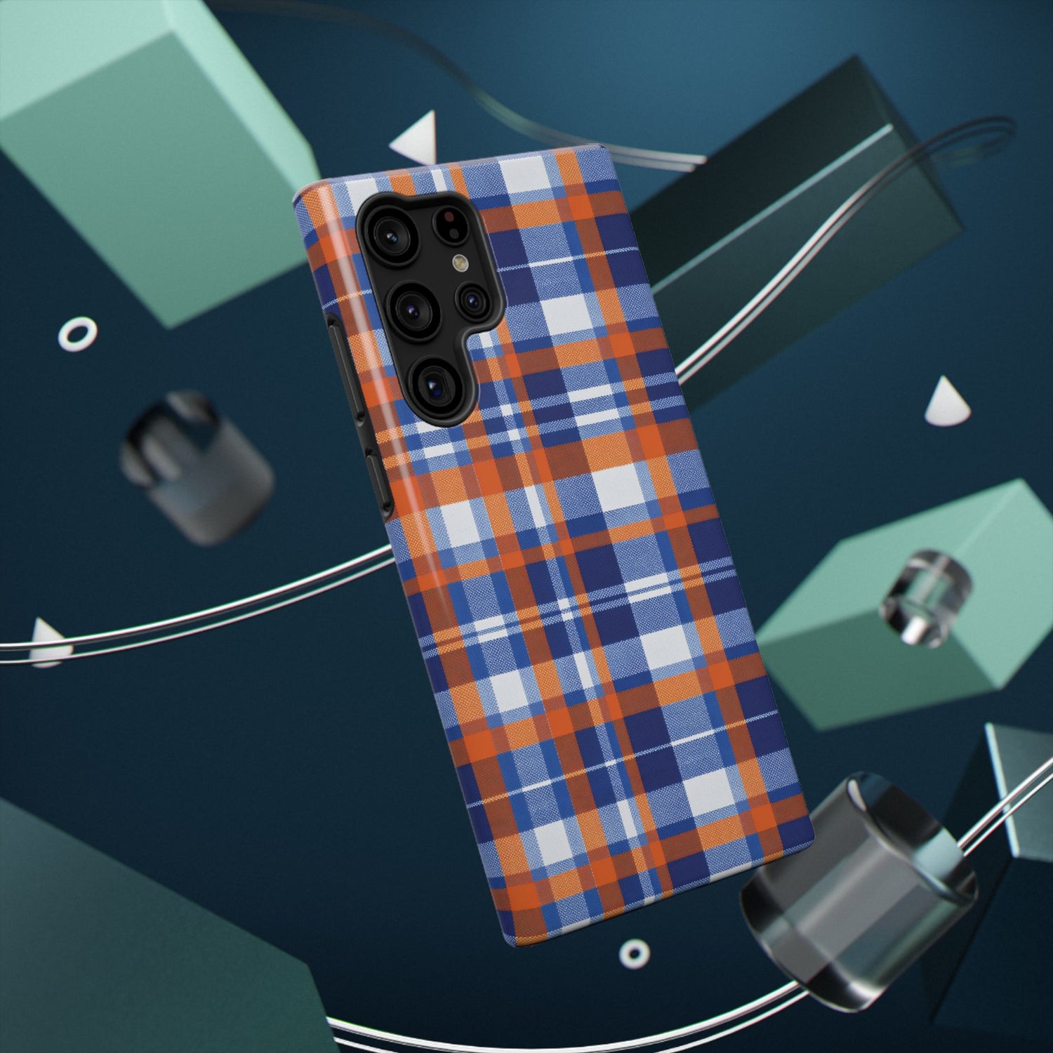 Impact-Resistant Phone Case- Florida Plaid