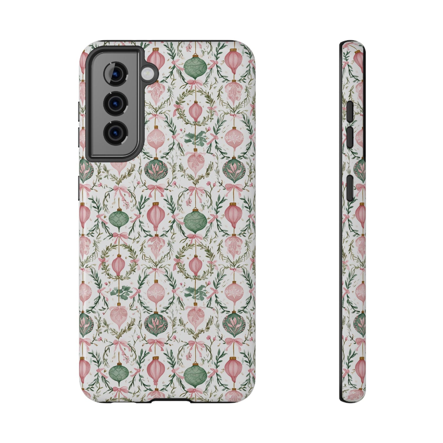 Phone case with decorative pattern on a white background