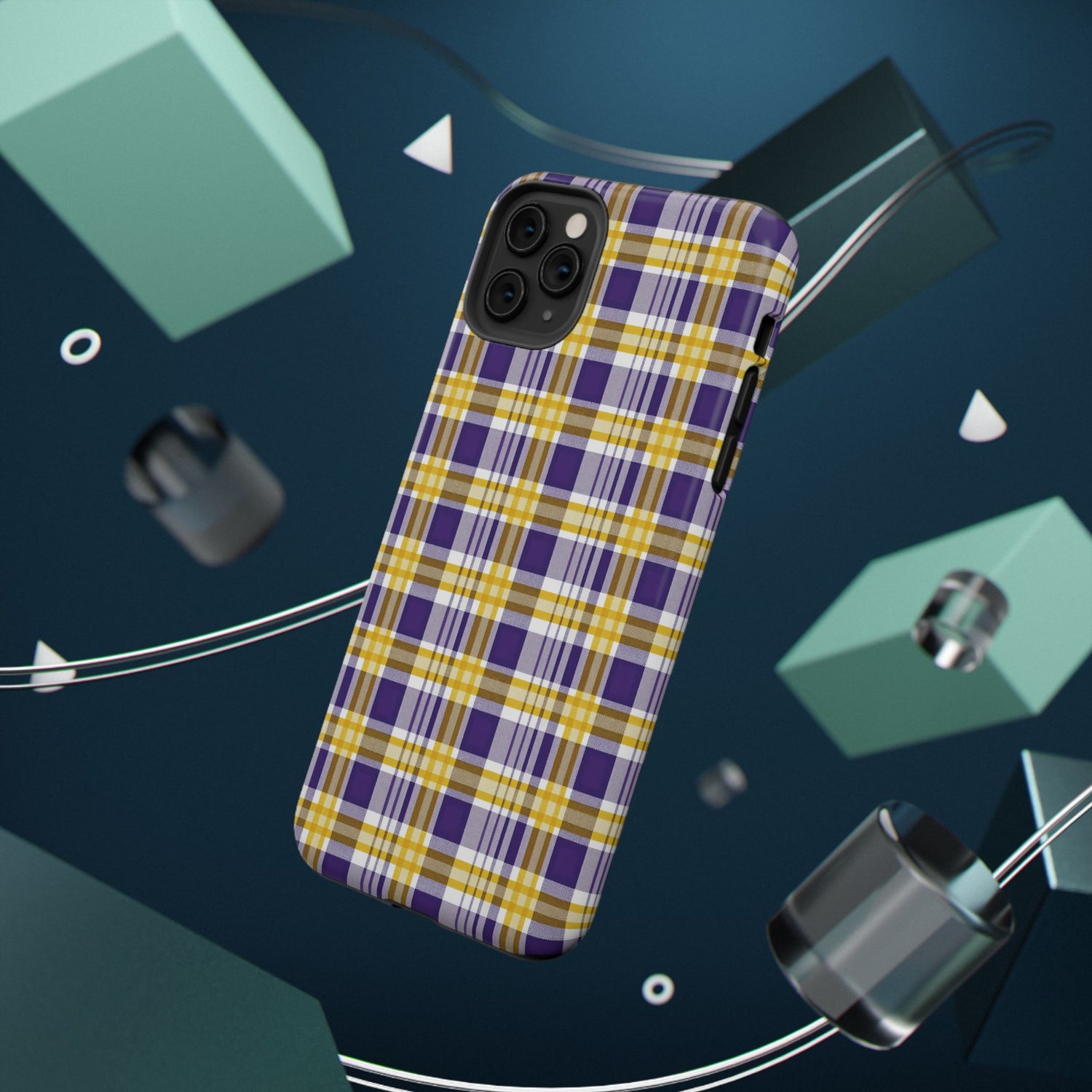 Impact-Resistant Phone Case- Louisiana Plaid