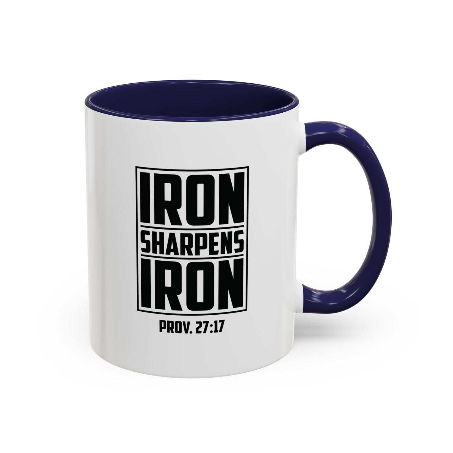 Iron Sharpens Iron Coffee Mug - Inspirational Gift for Friends, Motivational Mug, Proverbs 27:17, Home Office Coffee Cup, Encouragement Mug