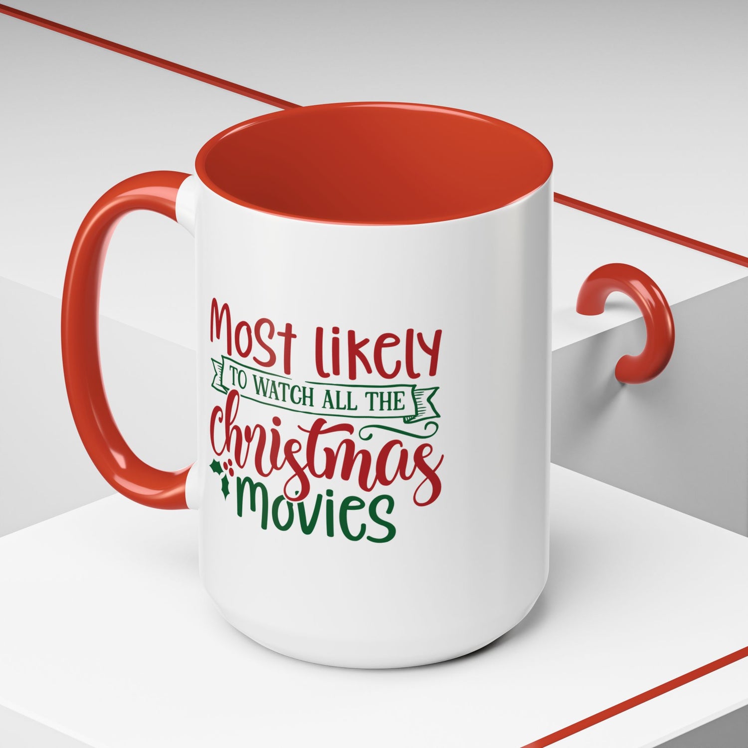 Double-Sided Christmas Movie Mug, Holiday Coffee Cup