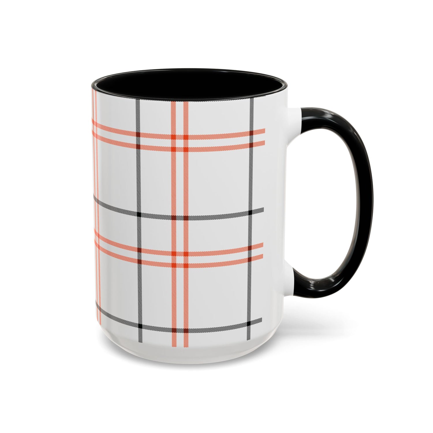 Plaid Accent Coffee Mug | Cozy Vibes, Perfect Gift for Coffee Lovers, Home Decor, Fall and Winter Celebrations, Kitchen Essentials