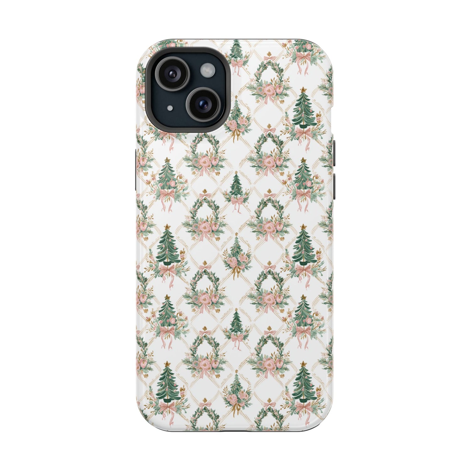 Impact-Resistant Phone Case - Festive Floral Design, Impact-Resistant, iPhone, Samsung