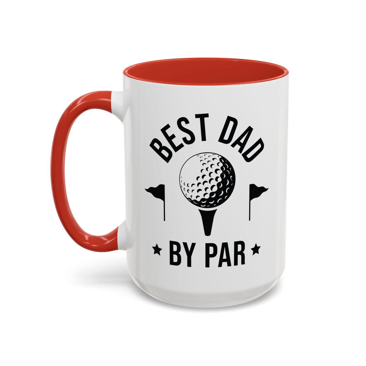 Dad Mug/Father's Day/Golfer/Gifts for him/Funny Mug/Accent Coffee Mug (11, 15oz) "Best Dad By Par"