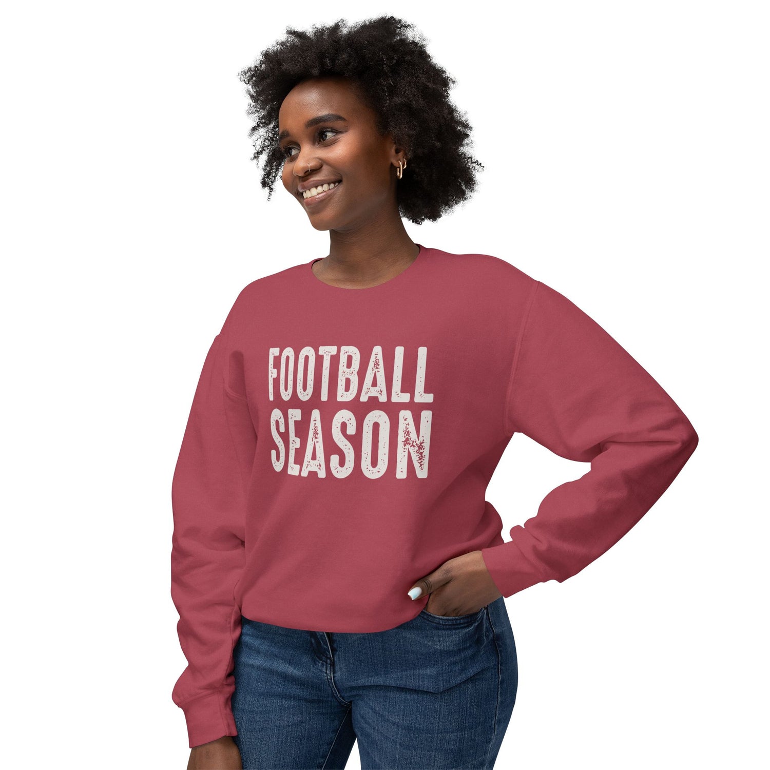 Football Season Comfort Colors Lightweight Crewneck Sweatshirt