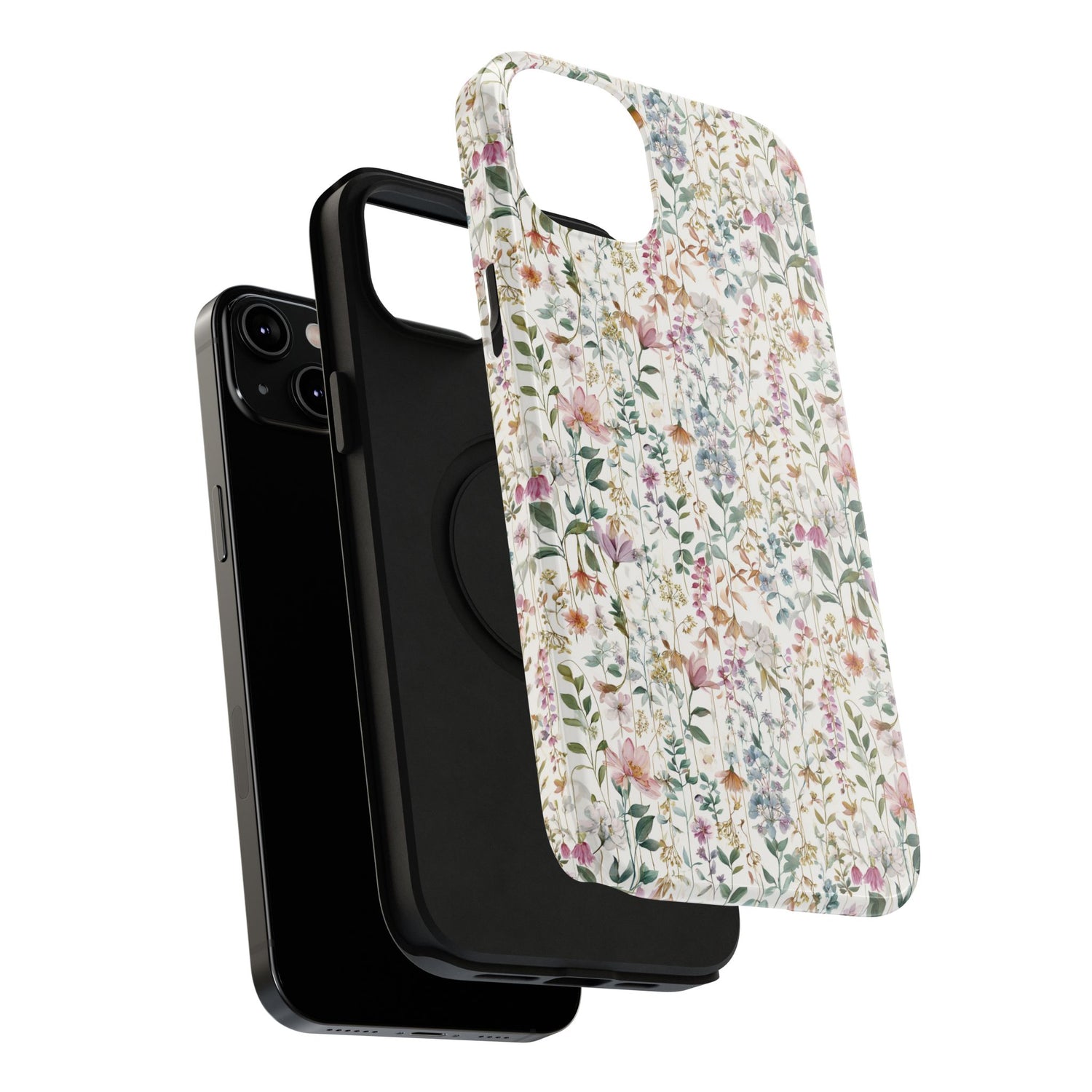 Floral Impact-Resistant Phone Case, iPhone, Samsung