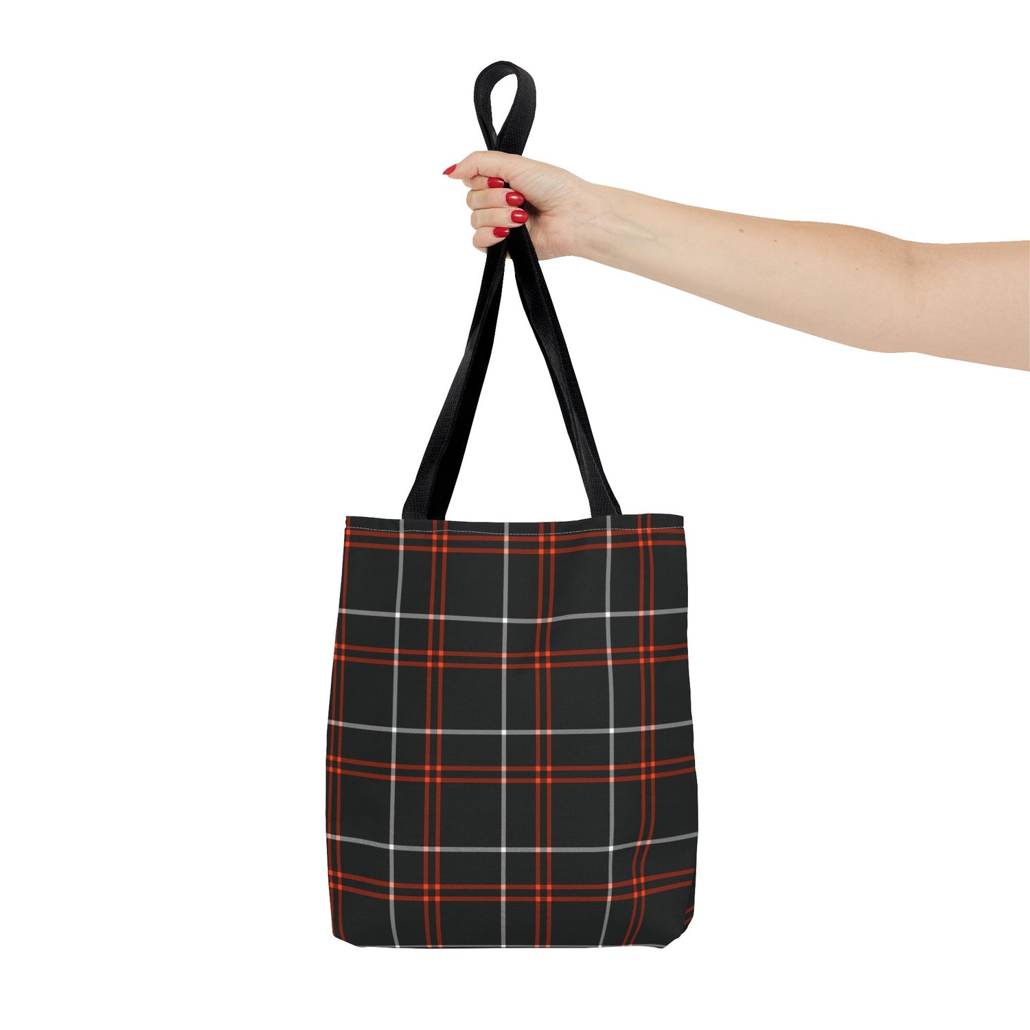 Tote Bag Fall Black Plaid