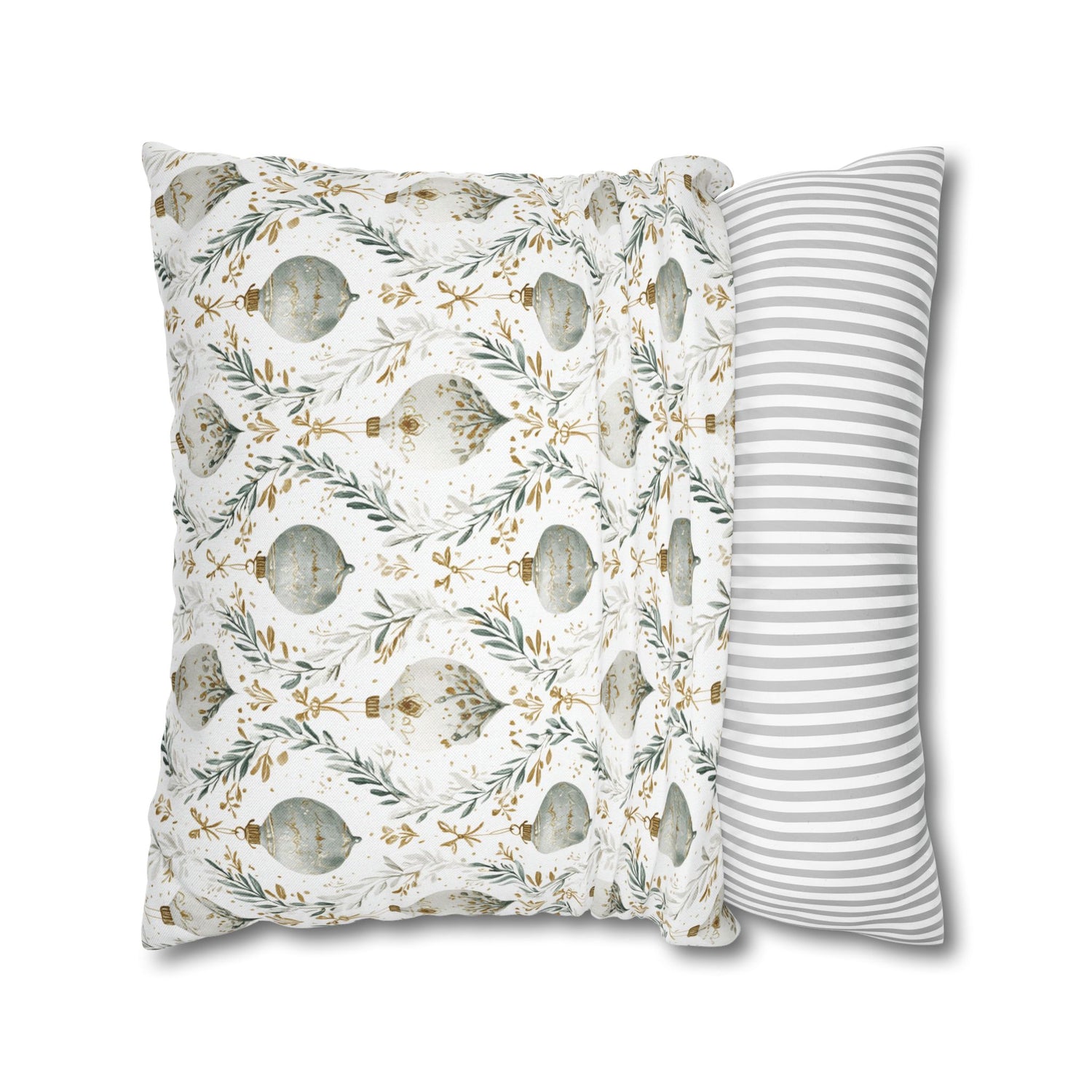 Elegant Holiday Ornament Throw Pillow Covers