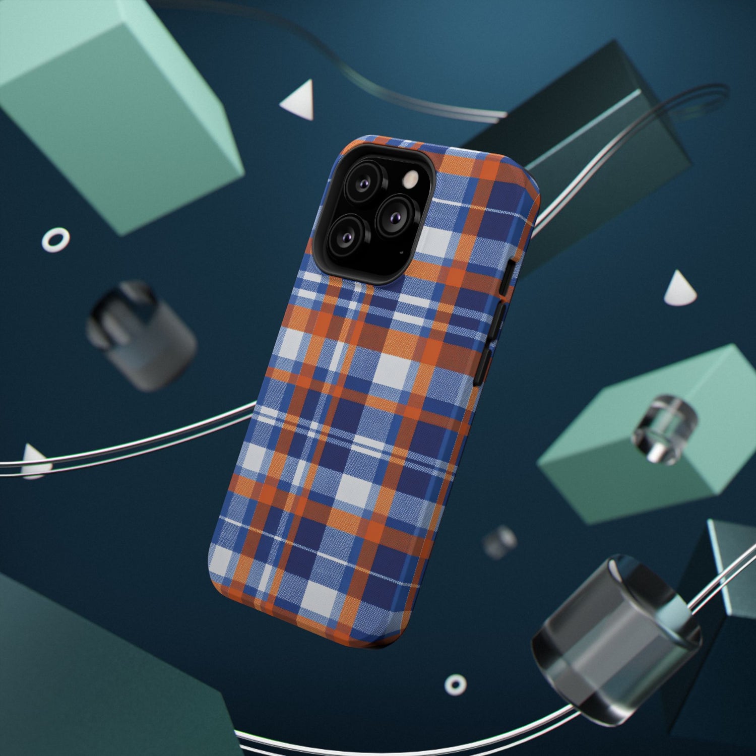 Impact-Resistant Phone Case- Florida Plaid