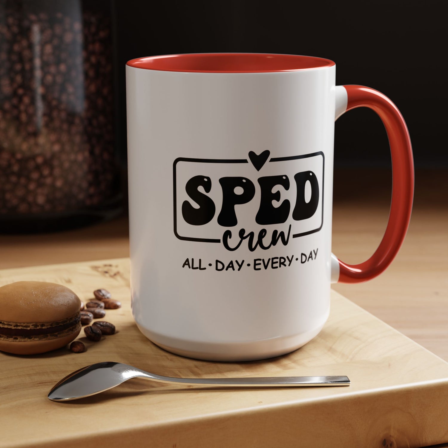 SPED Crew Accent Coffee Mug - Perfect for Teachers, Staff Gifts, Educational Appreciation, Fun Coffee Lovers