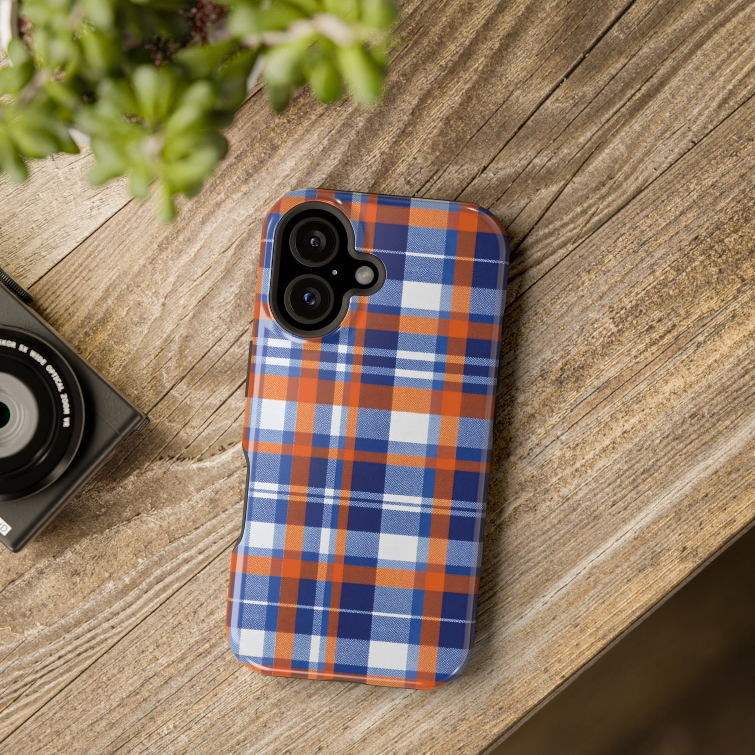 Impact-Resistant Phone Case- Florida Plaid