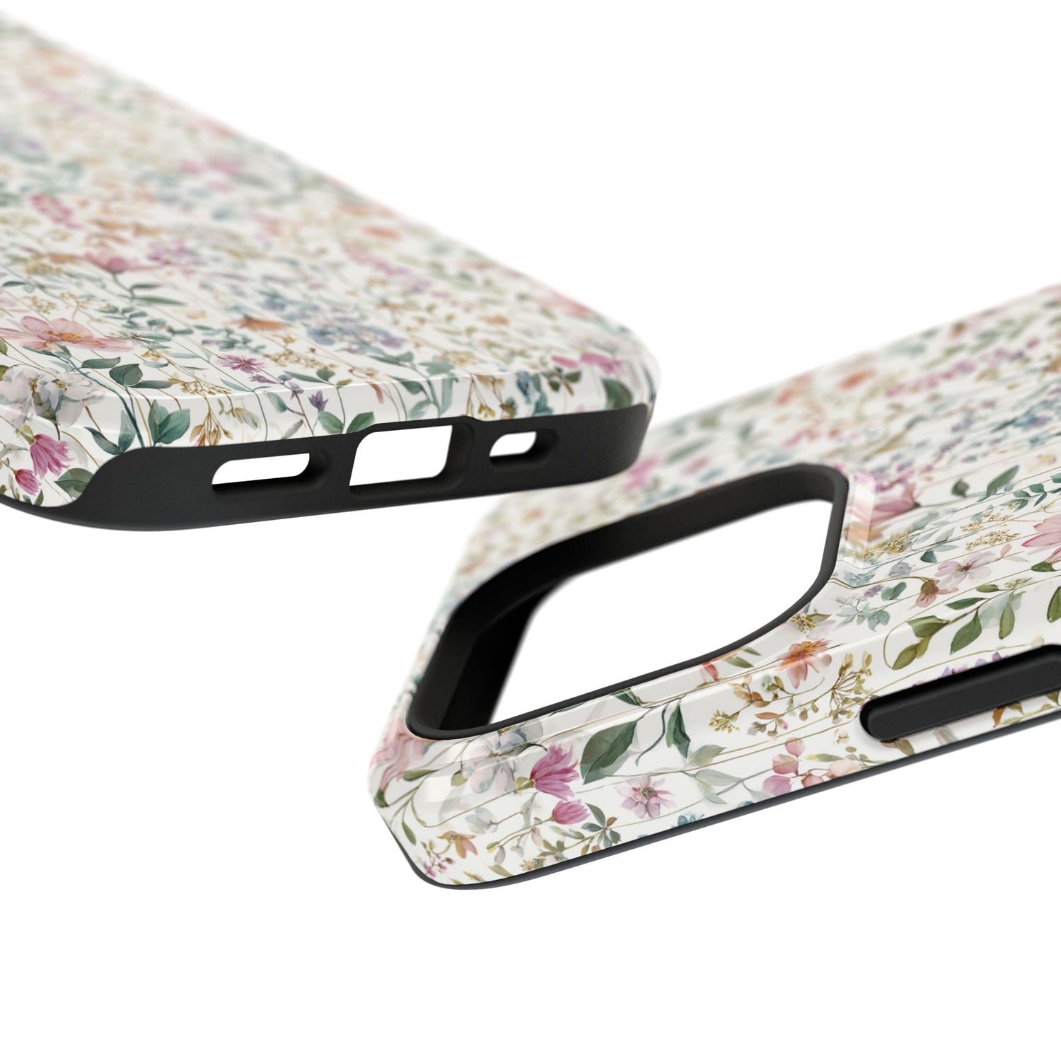 Floral Impact-Resistant Phone Case, iPhone, Samsung