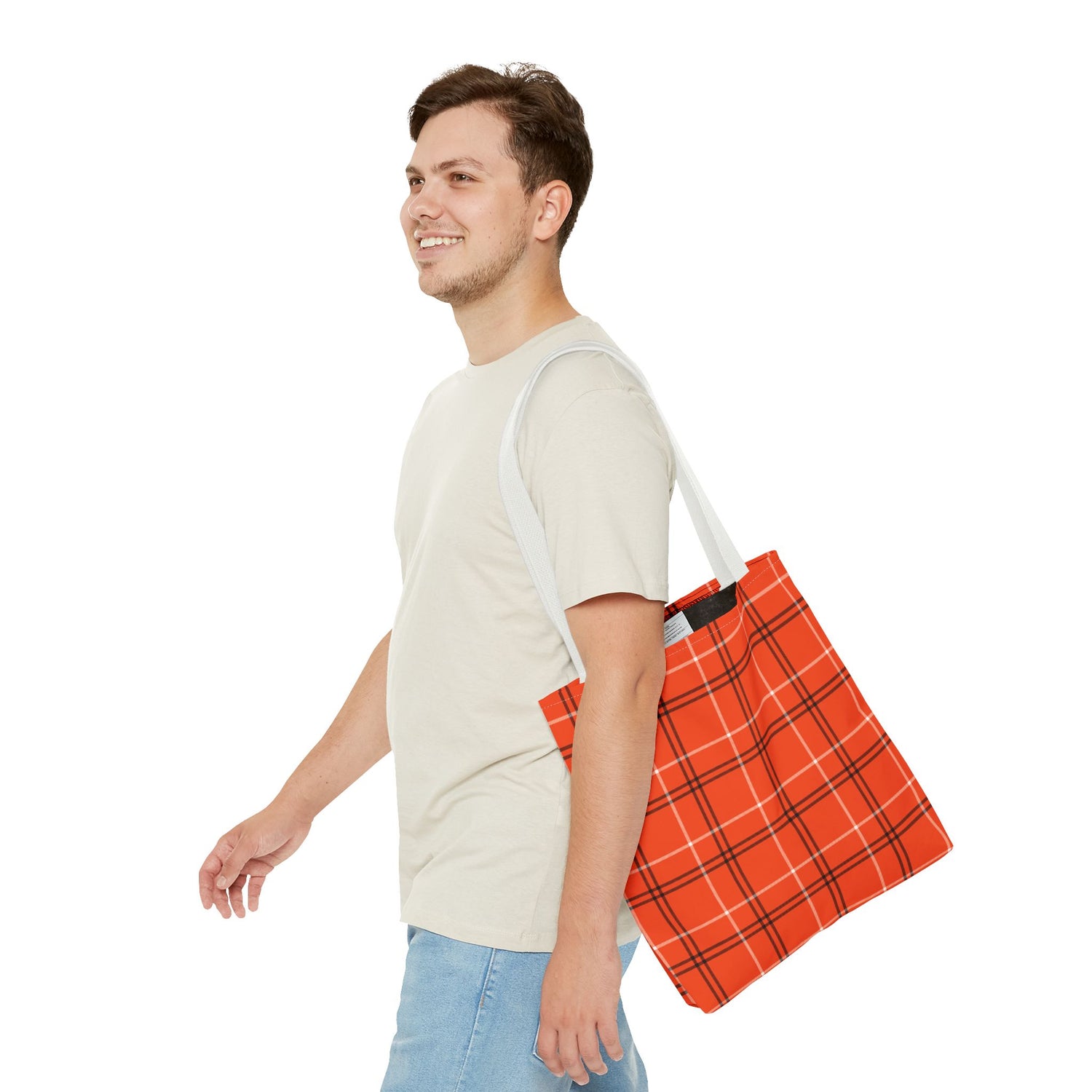 Tote Bag- Fall Orange Plaid