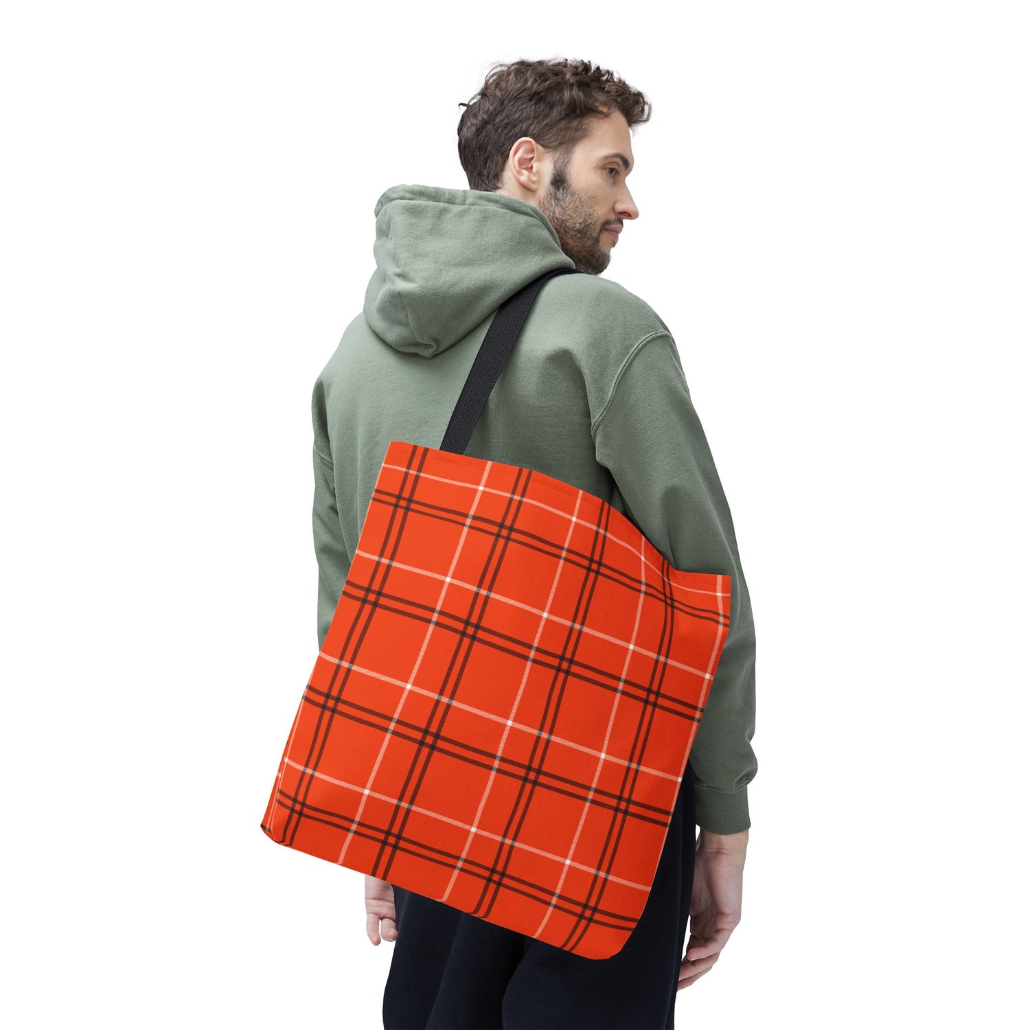 Tote Bag- Fall Orange Plaid