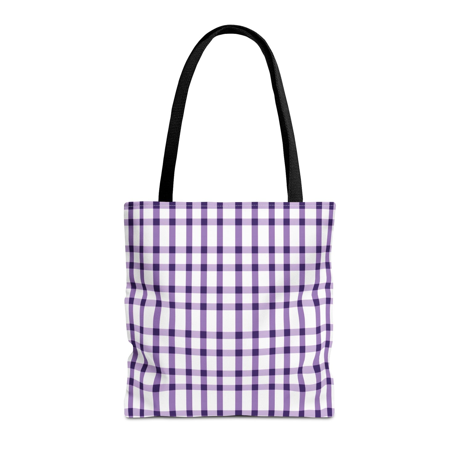 Purple Plaid Tote Bag