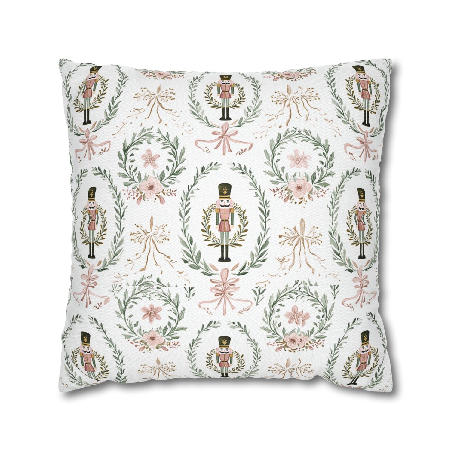 Nutcracker Holiday Throw Pillow Cover
