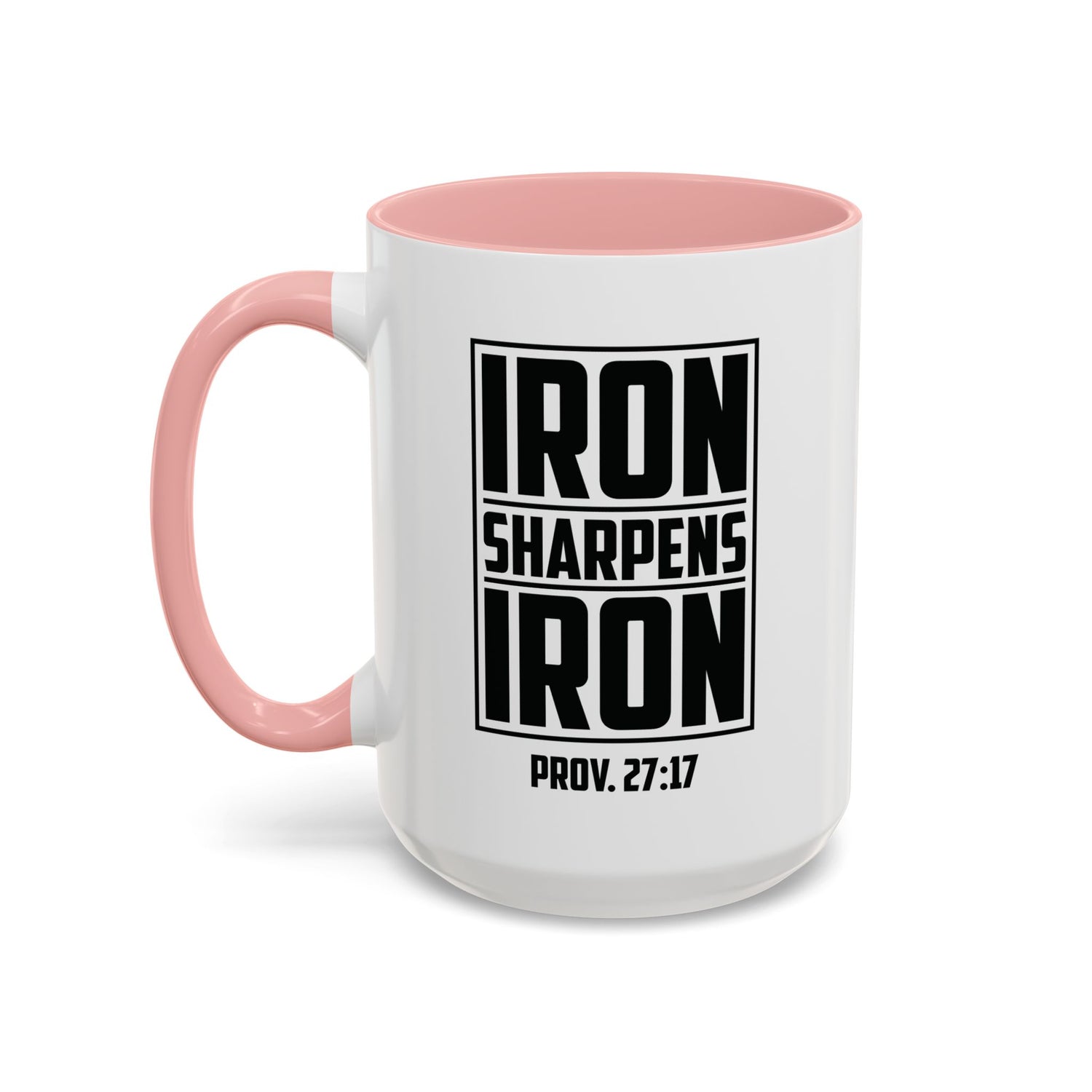 Iron Sharpens Iron Coffee Mug - Inspirational Gift for Friends, Motivational Mug, Proverbs 27:17, Home Office Coffee Cup, Encouragement Mug