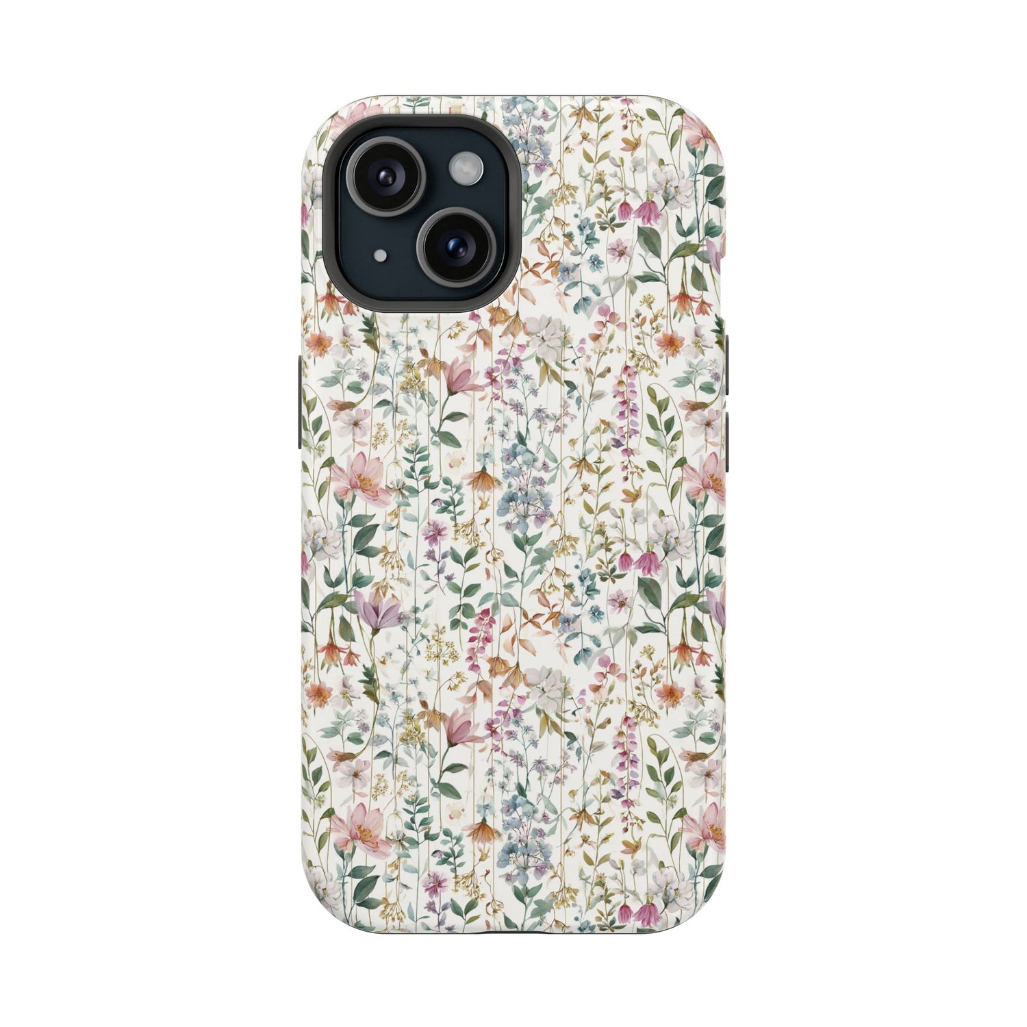 Floral Impact-Resistant Phone Case, iPhone, Samsung