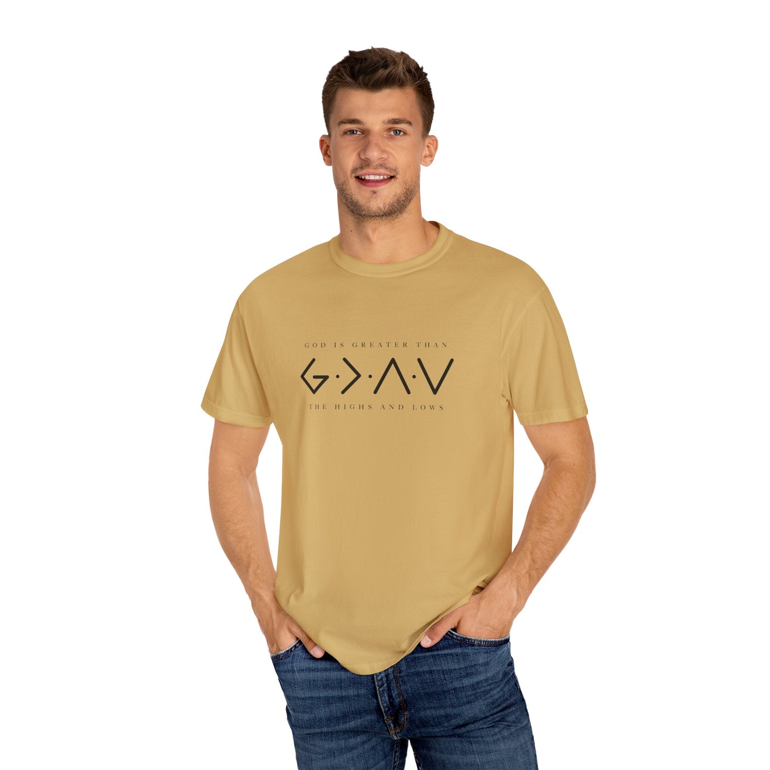 Christian Unisex Tee - God is Greater than the Highs and Lows