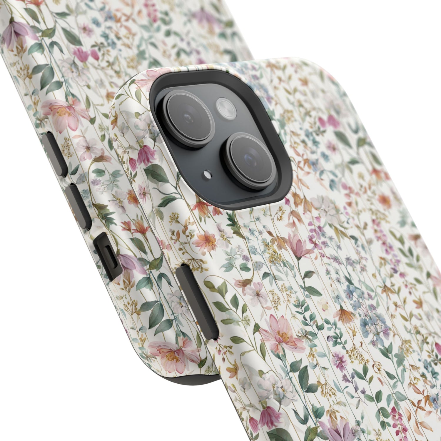 Floral Impact-Resistant Phone Case, iPhone, Samsung