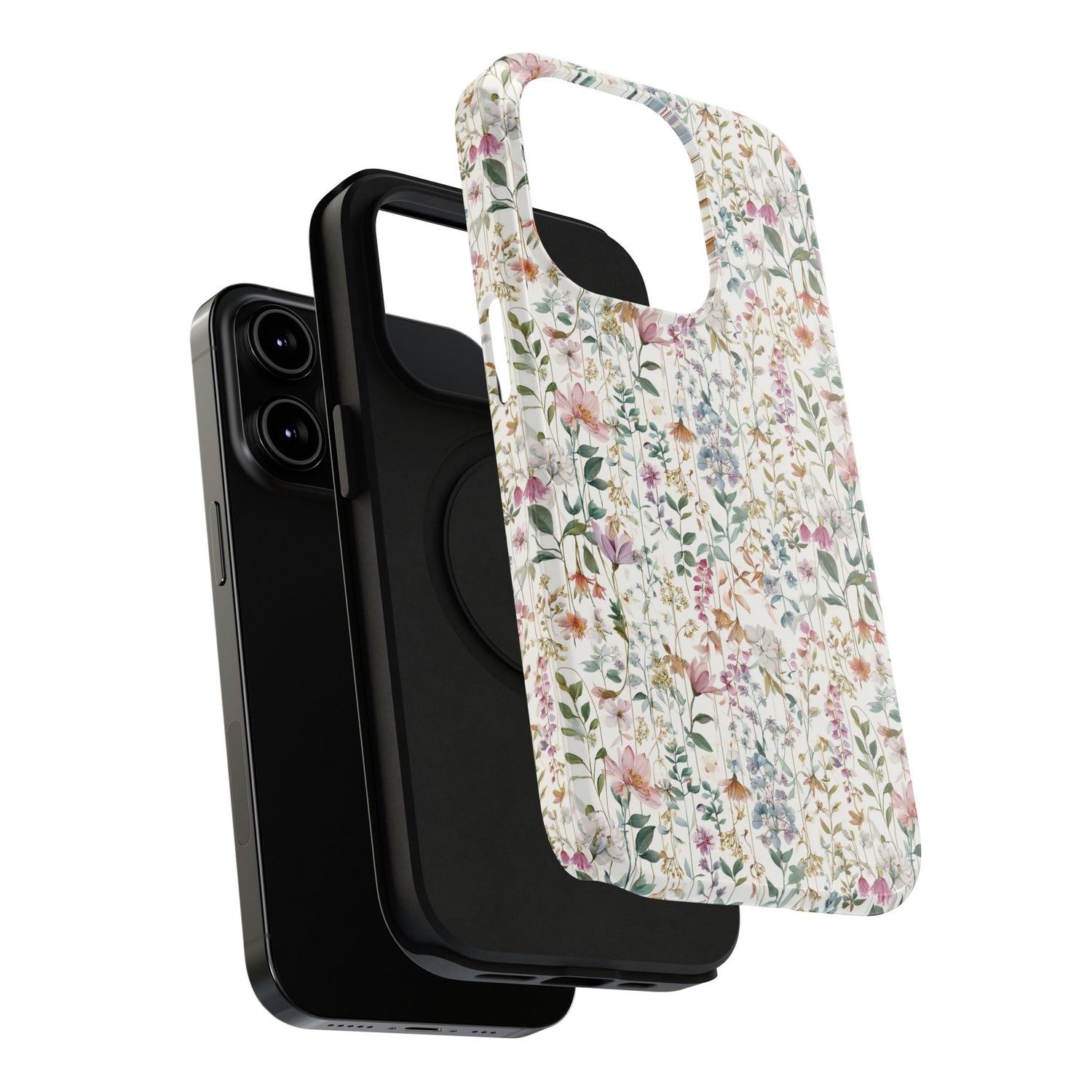 Floral Impact-Resistant Phone Case, iPhone, Samsung